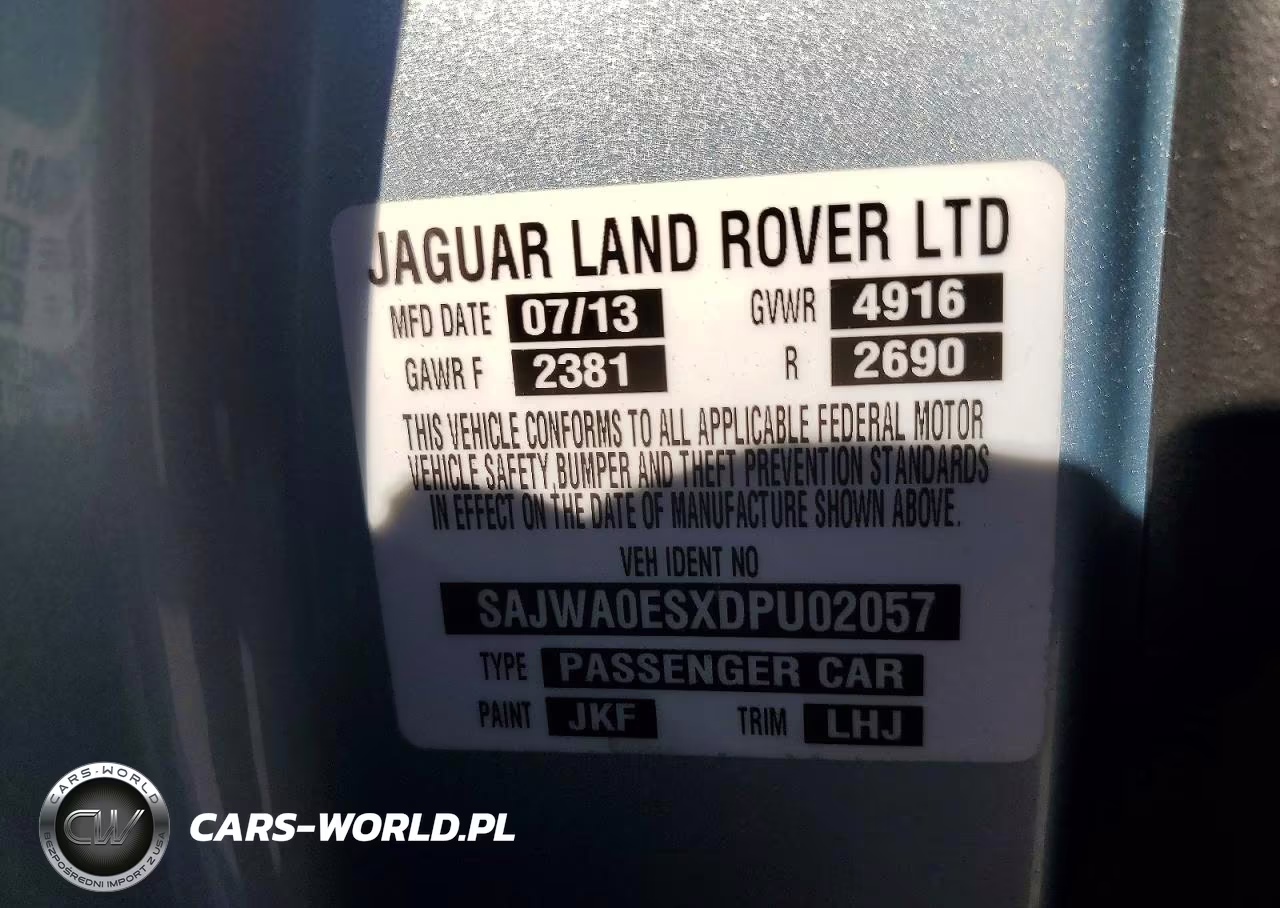 2013 Jaguar Xf VIN:SAJWA0ESXDPU02057 - 12