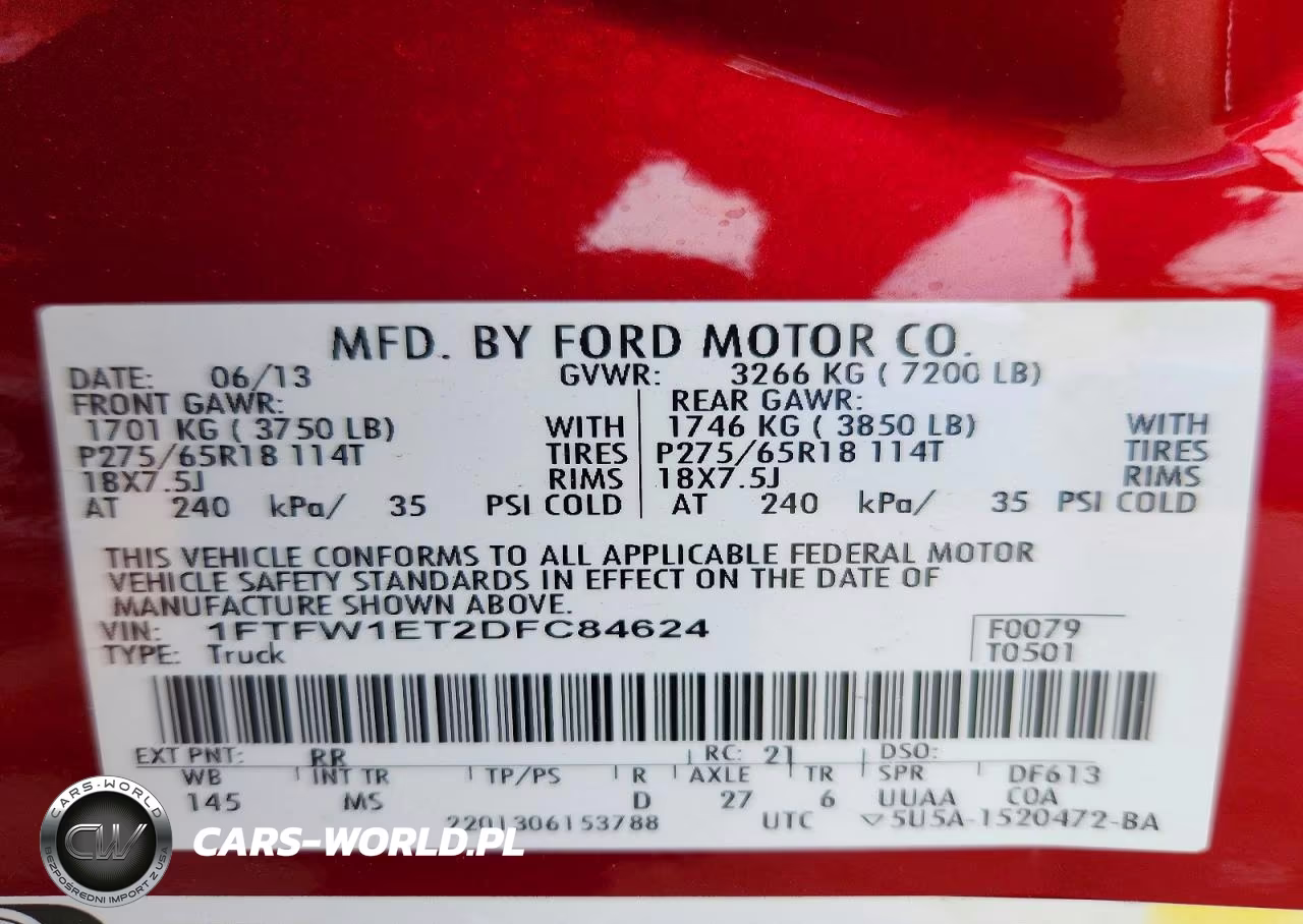 2013 Ford F150 Supercrew VIN:1FTFW1ET2DFC84624 - 12
