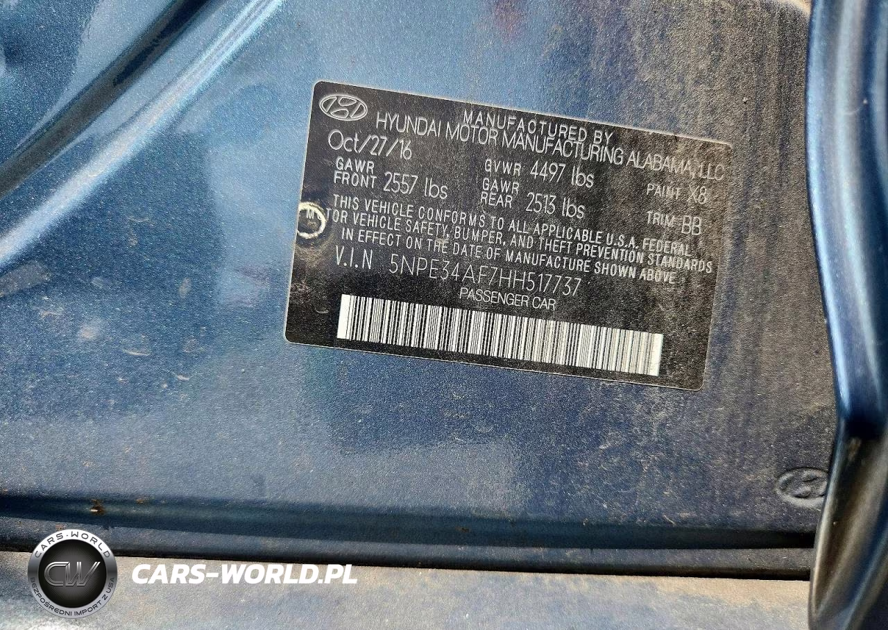2017 Hyundai Sonata Limited VIN:5NPE34AF7HH517737 - 13