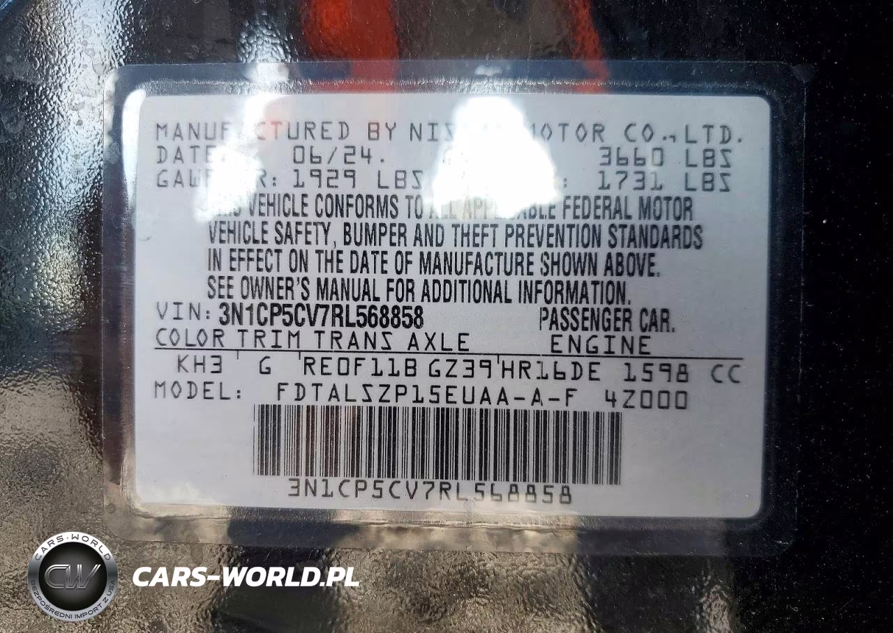 2024 Nissan Kicks Sv VIN:3N1CP5CV7RL568858 - 13