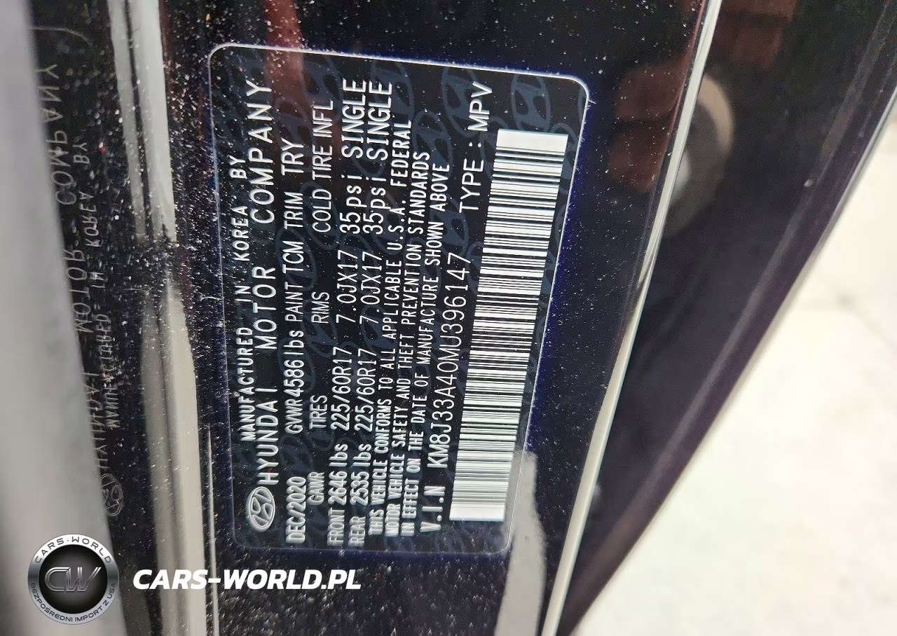 2021 Hyundai Tucson Value VIN:KM8J33A40MU396147 - 12