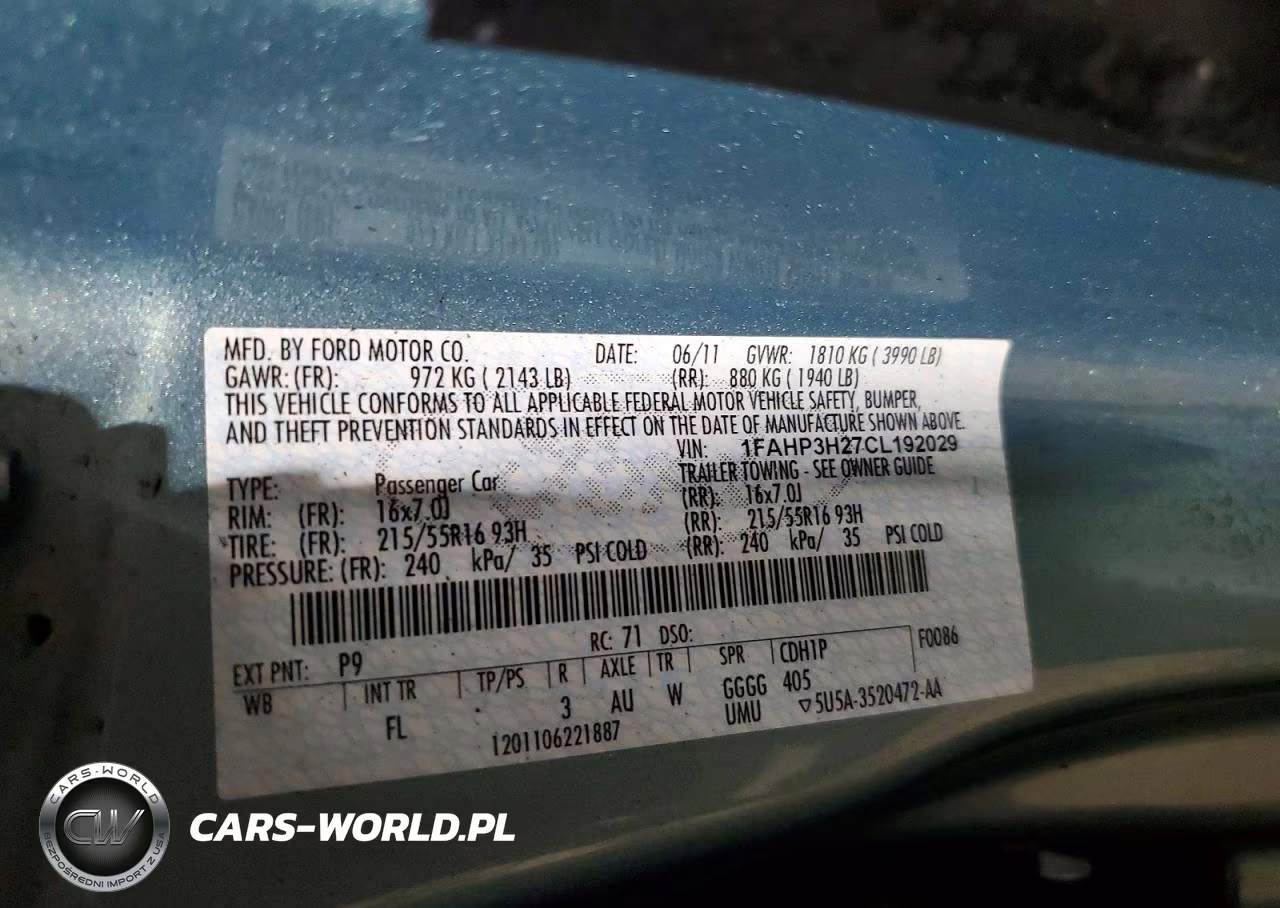2012 Ford Focus Sel VIN:1FAHP3H27CL192029 - 12