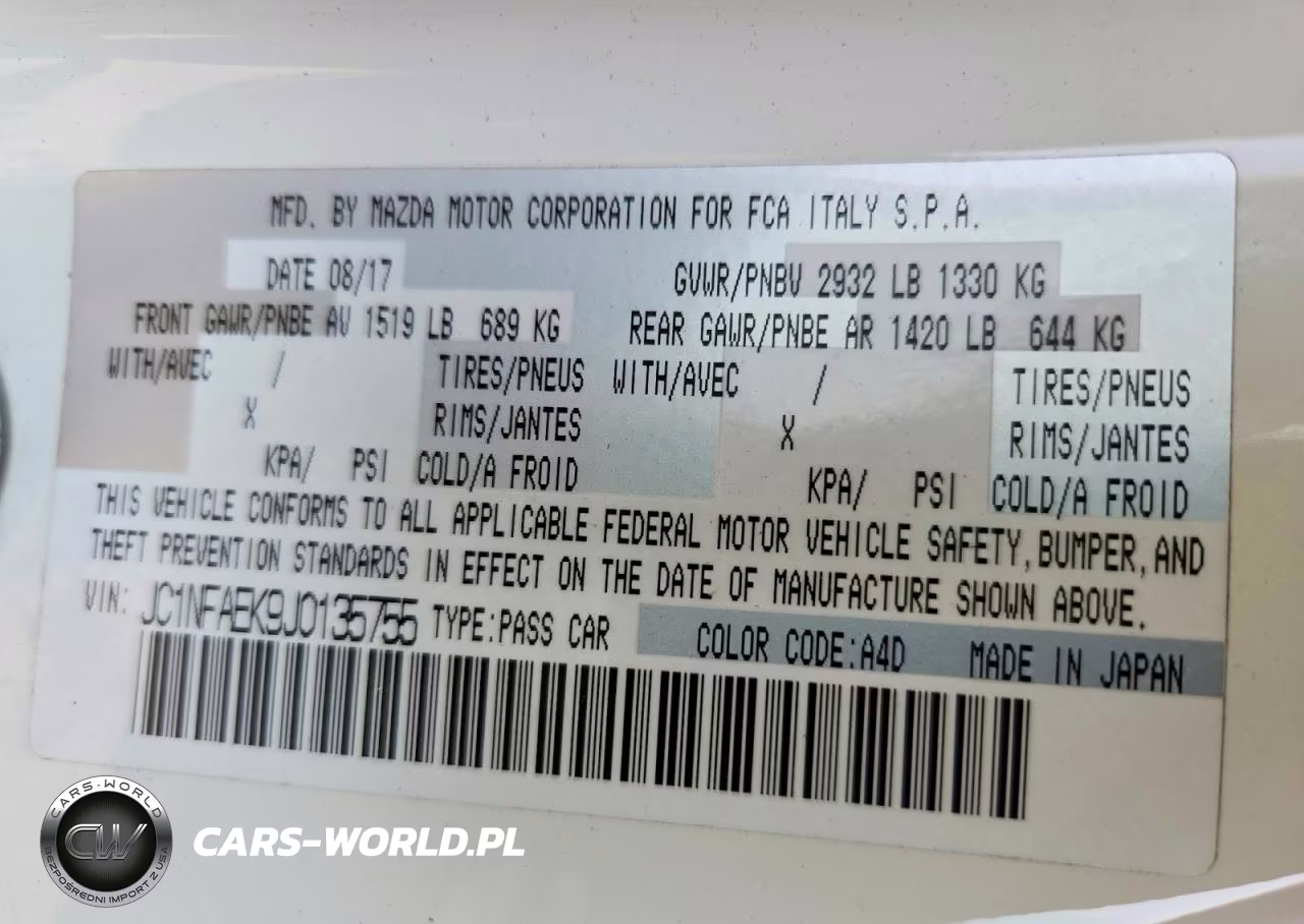 2018 Fiat 124 Spider Classica VIN:JC1NFAEK9J0135755 - 12
