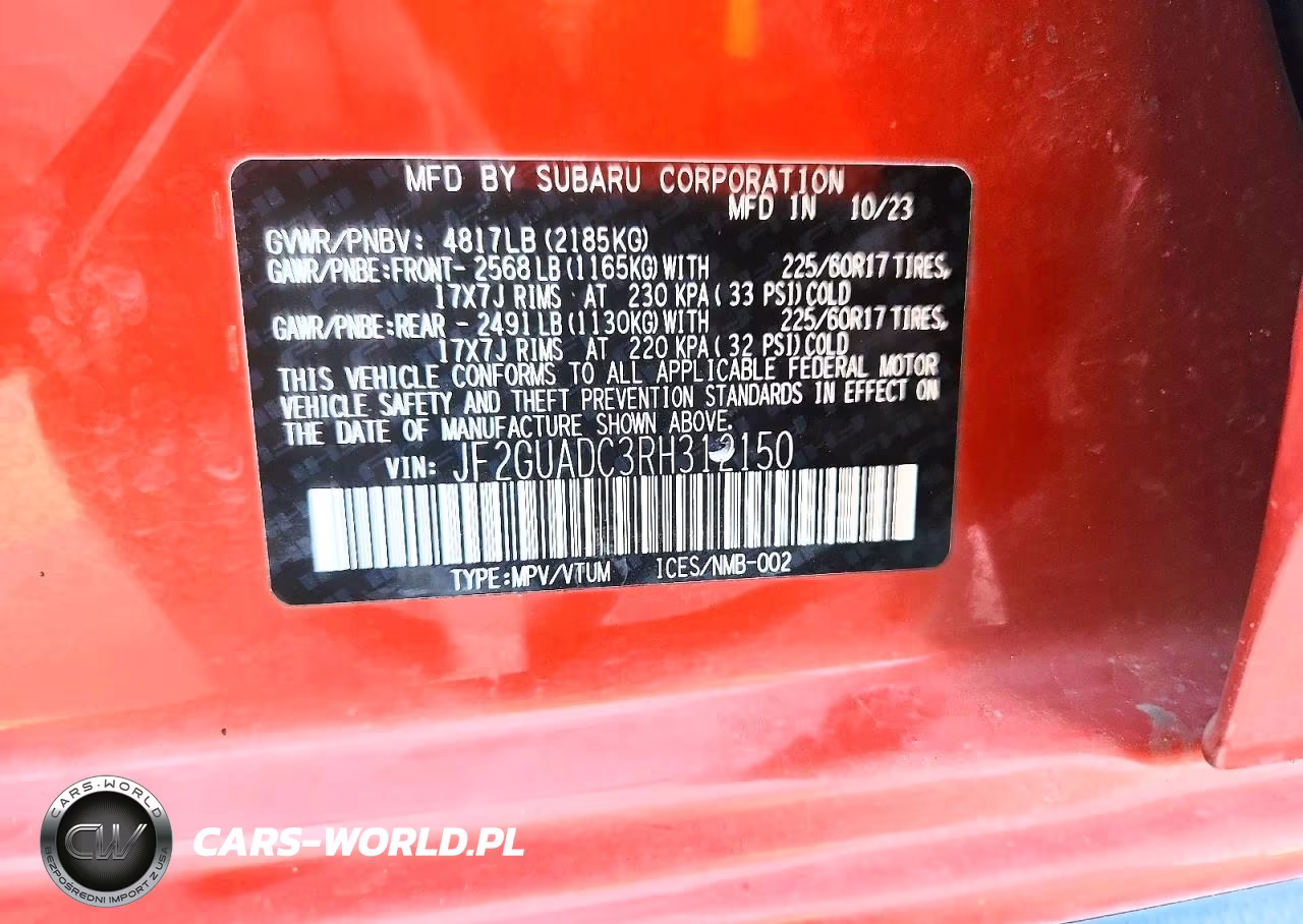 2024 Subaru Crosstrek Premium VIN:JF2GUADC3RH312150 - 13