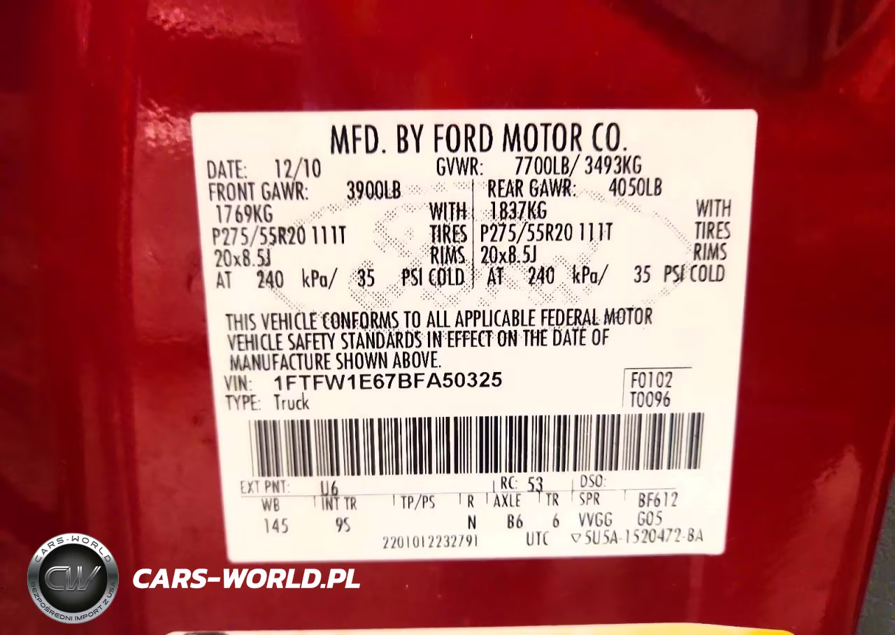 2011 Ford F150 Supercrew VIN:1FTFW1E67BFA50325 - 12