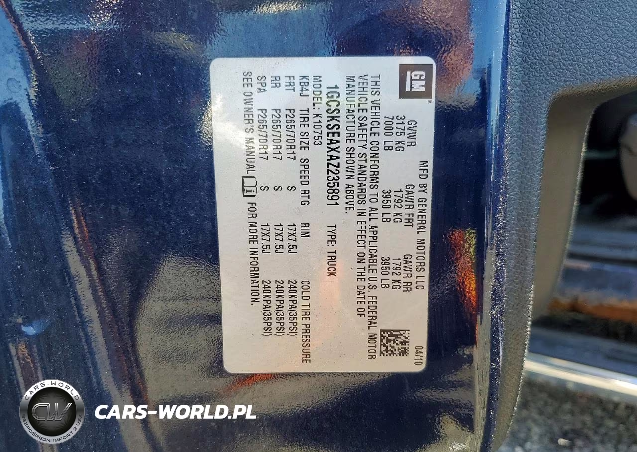 2010 Chevrolet Silverado K1500 Lt VIN:1GCSKSEAXAZ235891 - 12