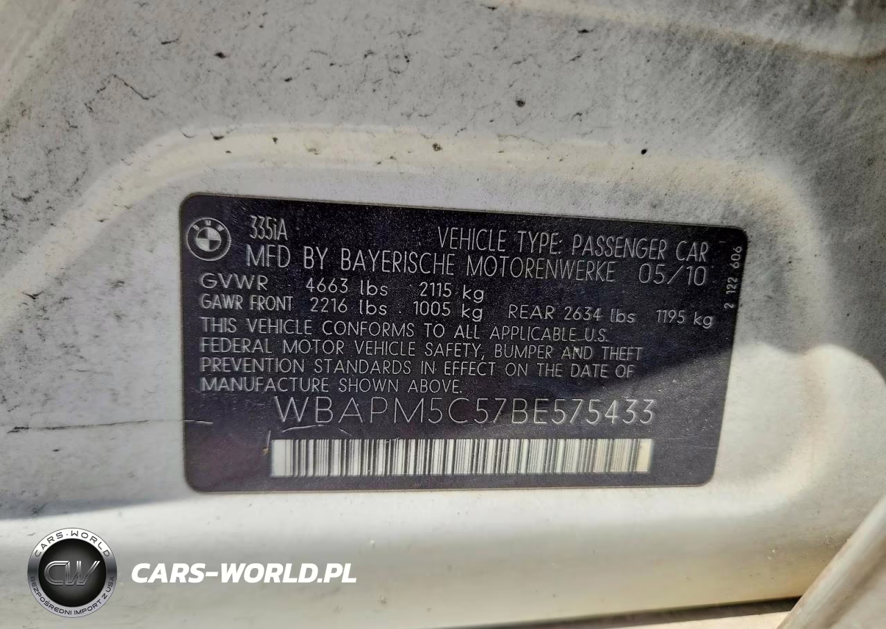 2011 BMW 335 I VIN:WBAPM5C57BE575433 - 12