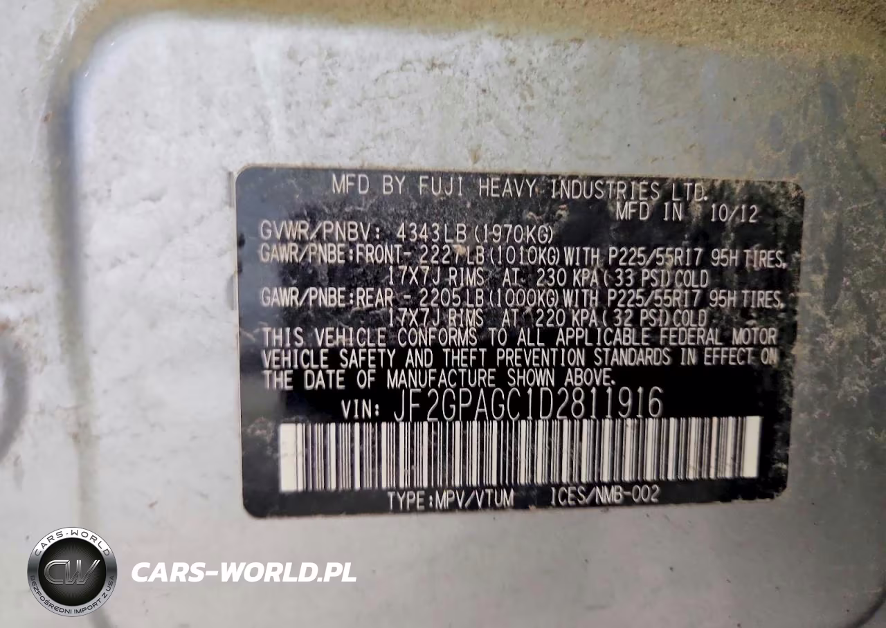 2013 Subaru Xv Crosstrek 2.0 Limited VIN:JF2GPAGC1D2811916 - 12
