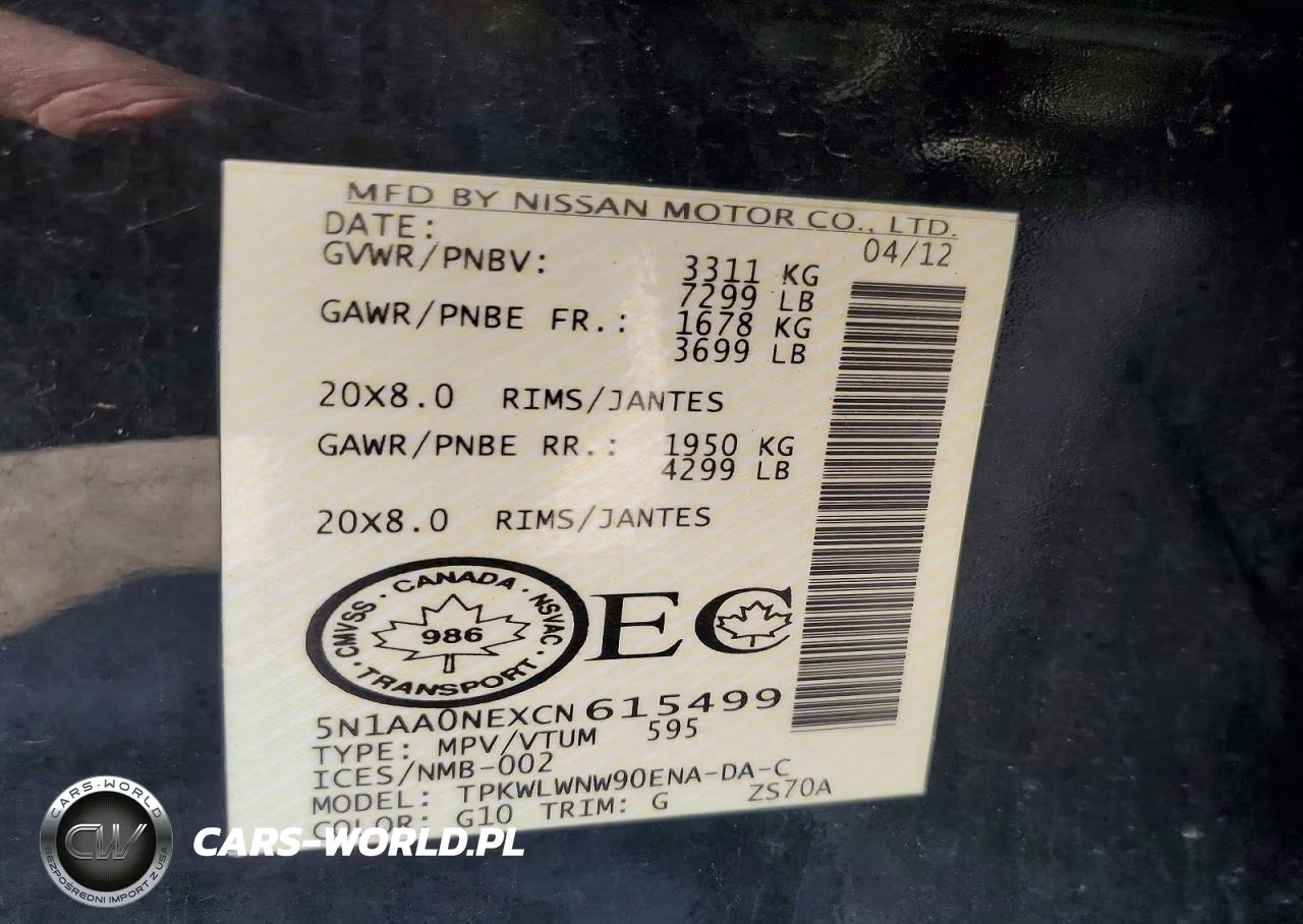 2012 Nissan Armada Platinum VIN:5N1AA0NEXCN615499 - 13