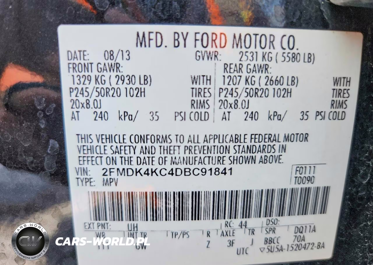 2013 Ford Edge Limited VIN:2FMDK4KC4DBC91841 - 14