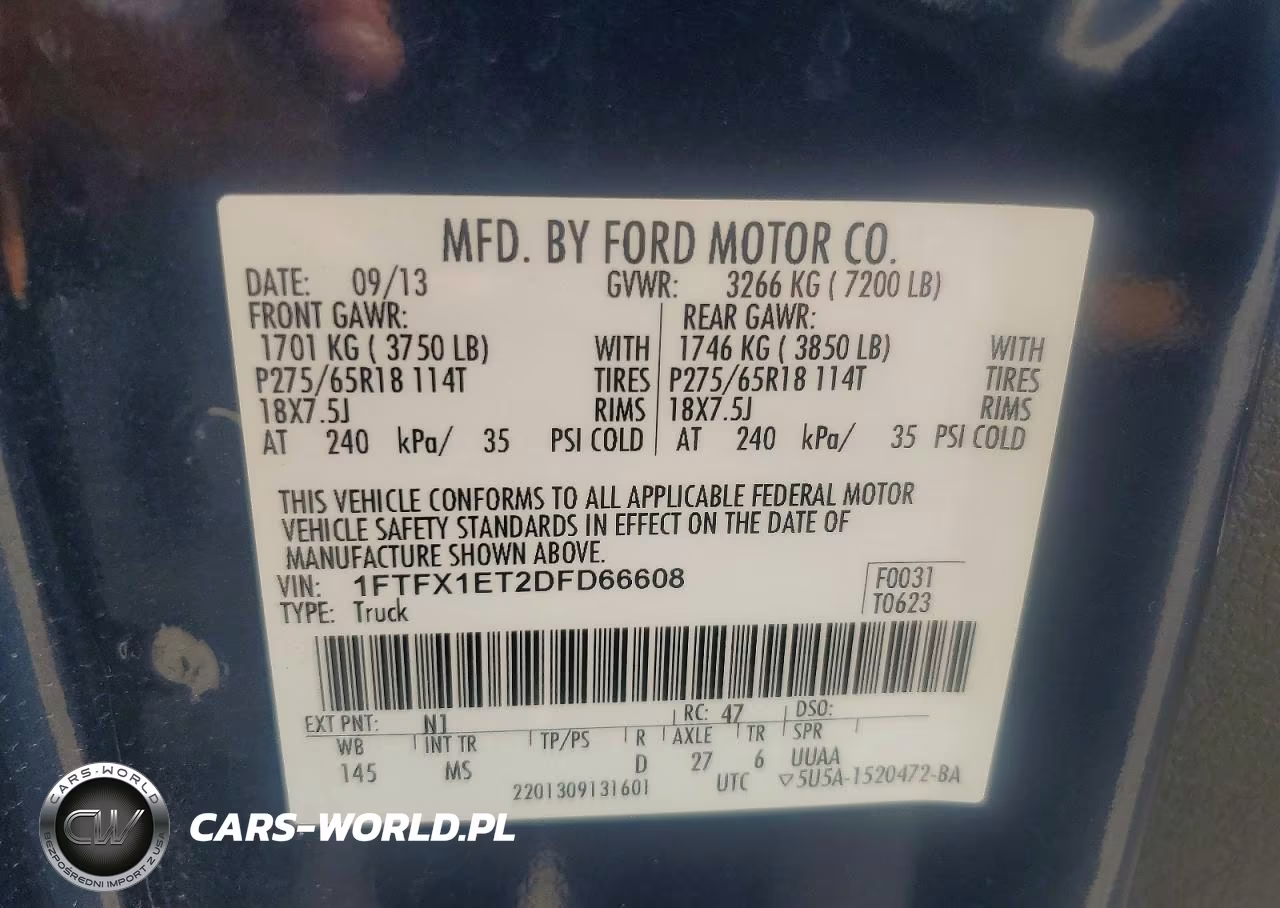 2013 Ford F150 Super Cab VIN:1FTFX1ET2DFD66608 - 12