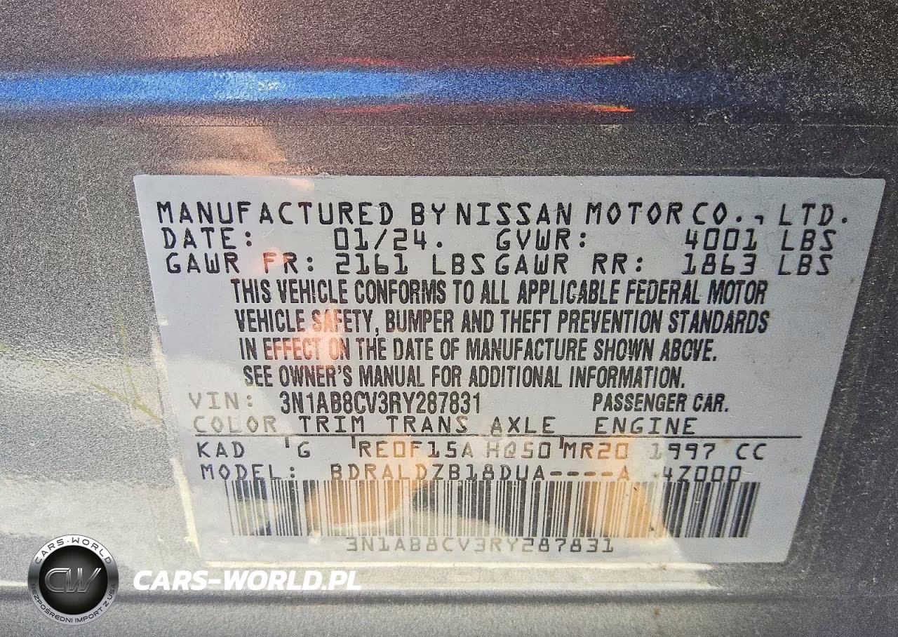 2024 Nissan Sentra Sv VIN:3N1AB8CV3RY287831 - 12