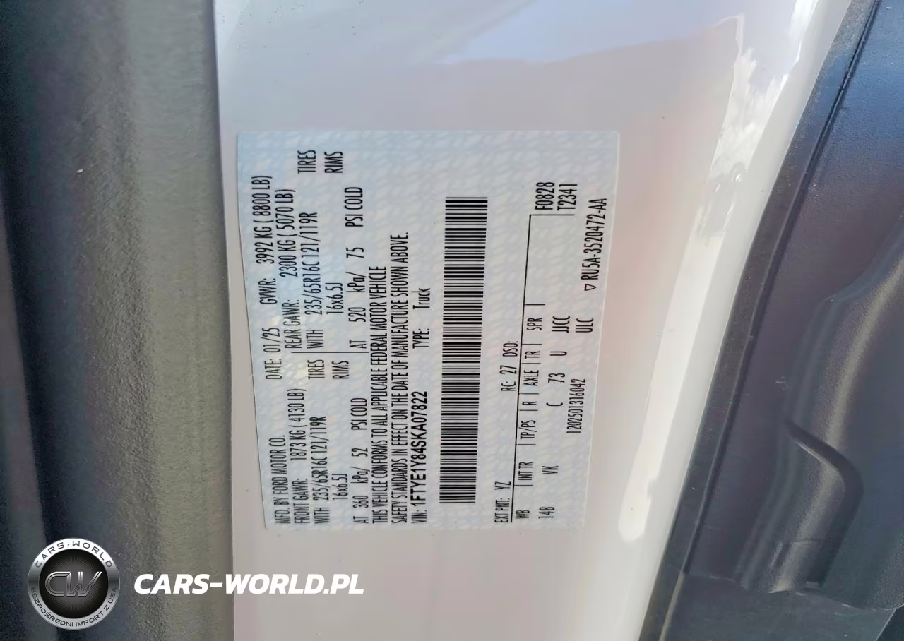 2025 Ford Transit T-150 VIN:1FTYE1Y84SKA07822 - 13