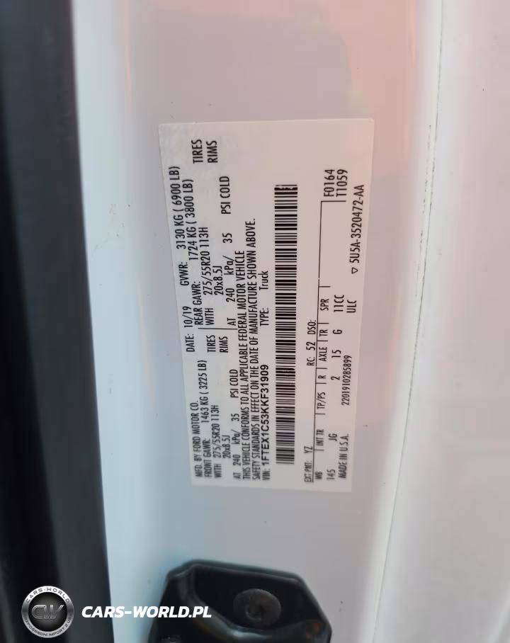 2019 Ford F150 Super Cab VIN:1FTEX1C53KKF31909 - 12