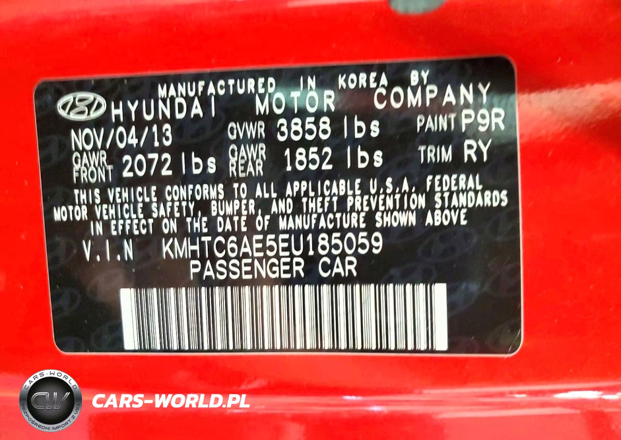 2014 Hyundai Veloster Turbo VIN:KMHTC6AE5EU185059 - 13