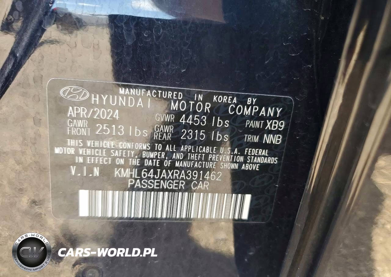 2024 Hyundai Sonata VIN:KMHL64JAXRA391462 - 13