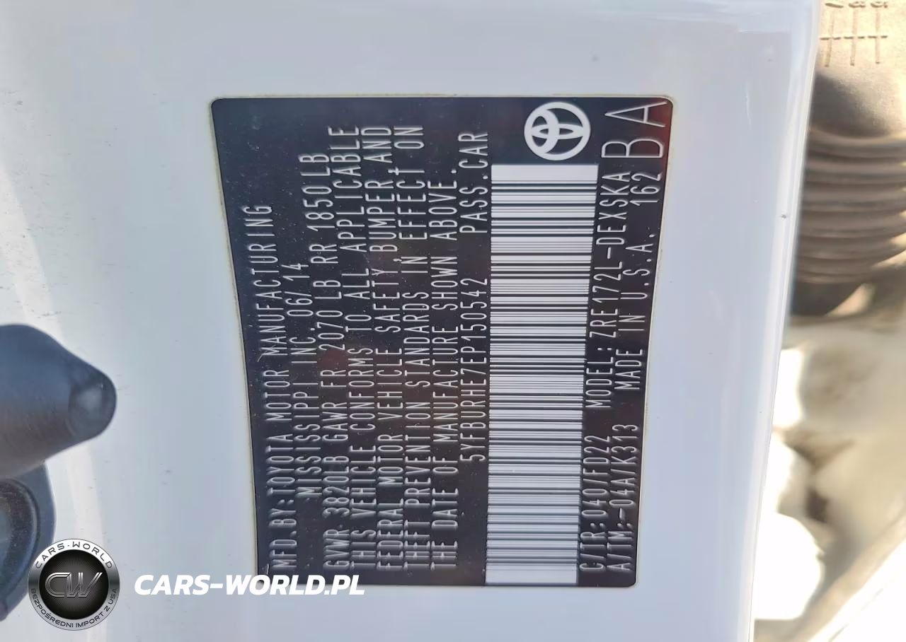 2014 Toyota Corolla S Plus VIN:5YFBURHE7EP150542 - 12