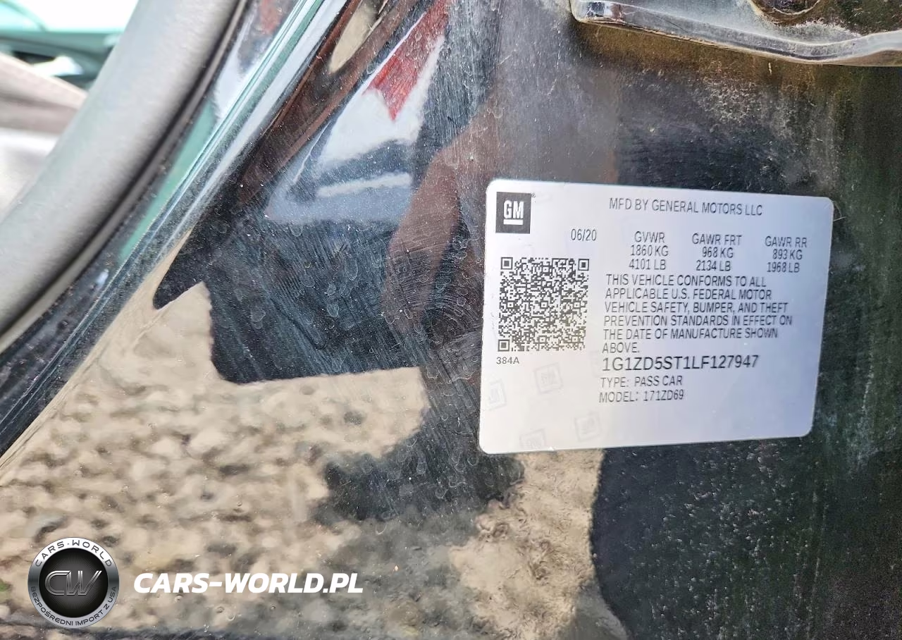 2020 Chevrolet Malibu Lt VIN:1G1ZD5ST1LF127947 - 12