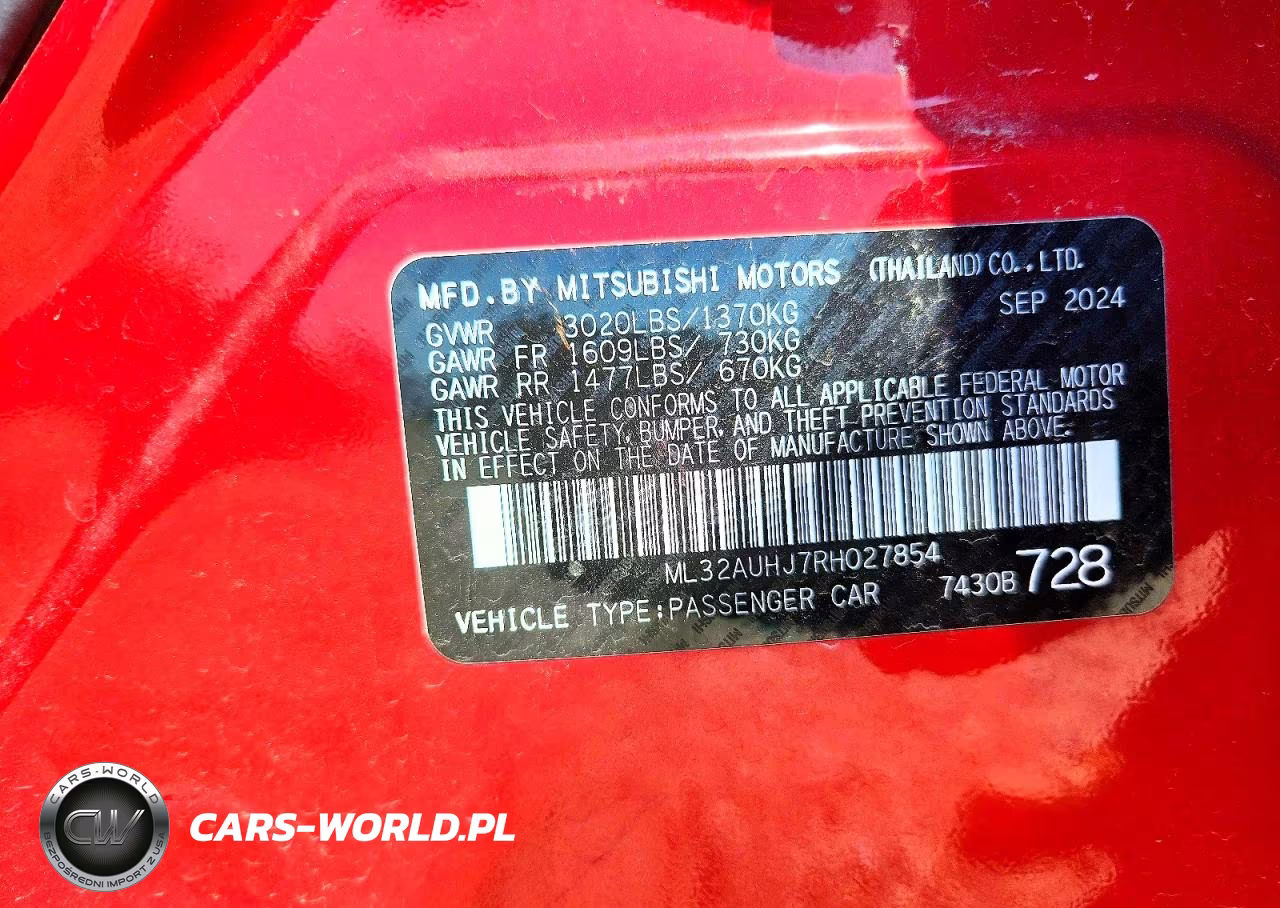 2024 Mitsubishi Mirage Es VIN:ML32AUHJ7RH027854 - 12