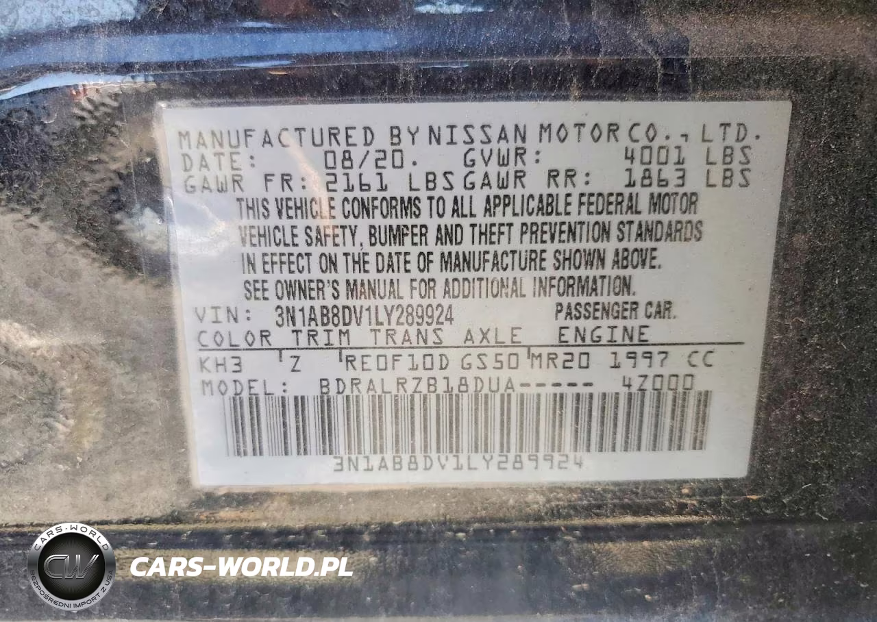 2020 Nissan Sentra Sr VIN:3N1AB8DV1LY289924 - 12