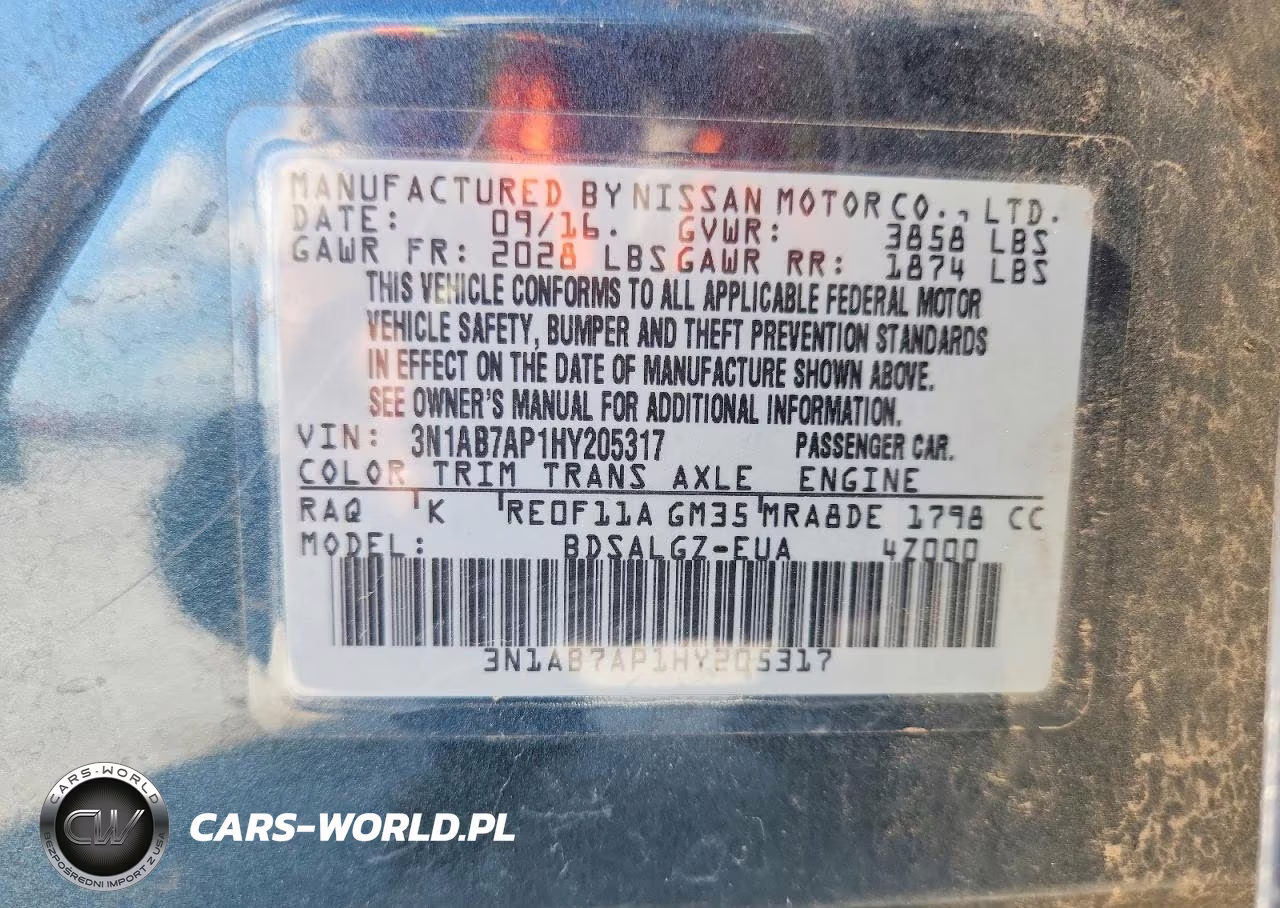 2017 Nissan Sentra Sl VIN:3N1AB7AP1HY205317 - 13