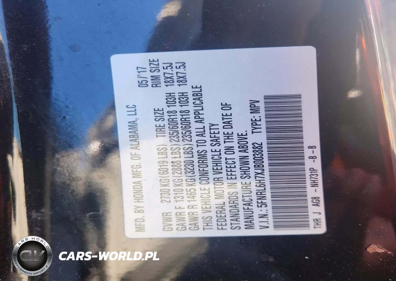 2018 Honda Odyssey VIN:5FNRL6H7XJB003882 - 13