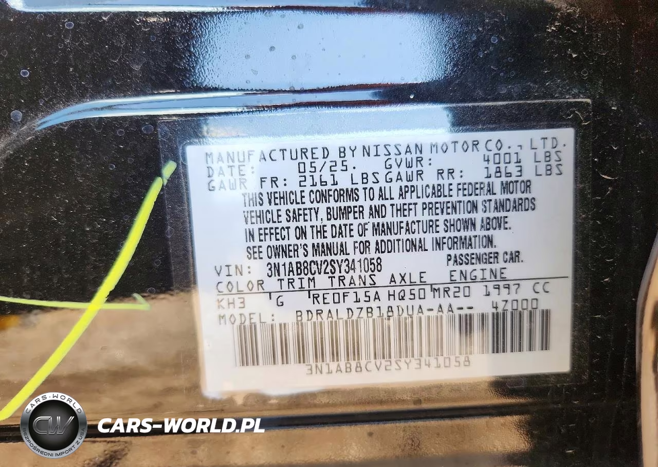 2025 Nissan Sentra Sv VIN:3N1AB8CV2SY341058 - 12
