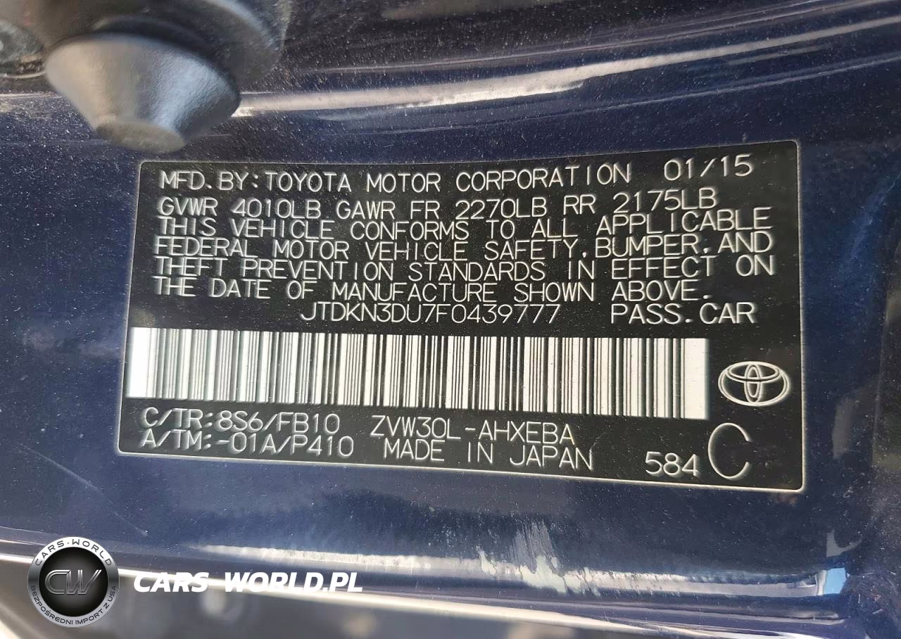 2015 Toyota Prius Two VIN:JTDKN3DU7F0439777 - 13