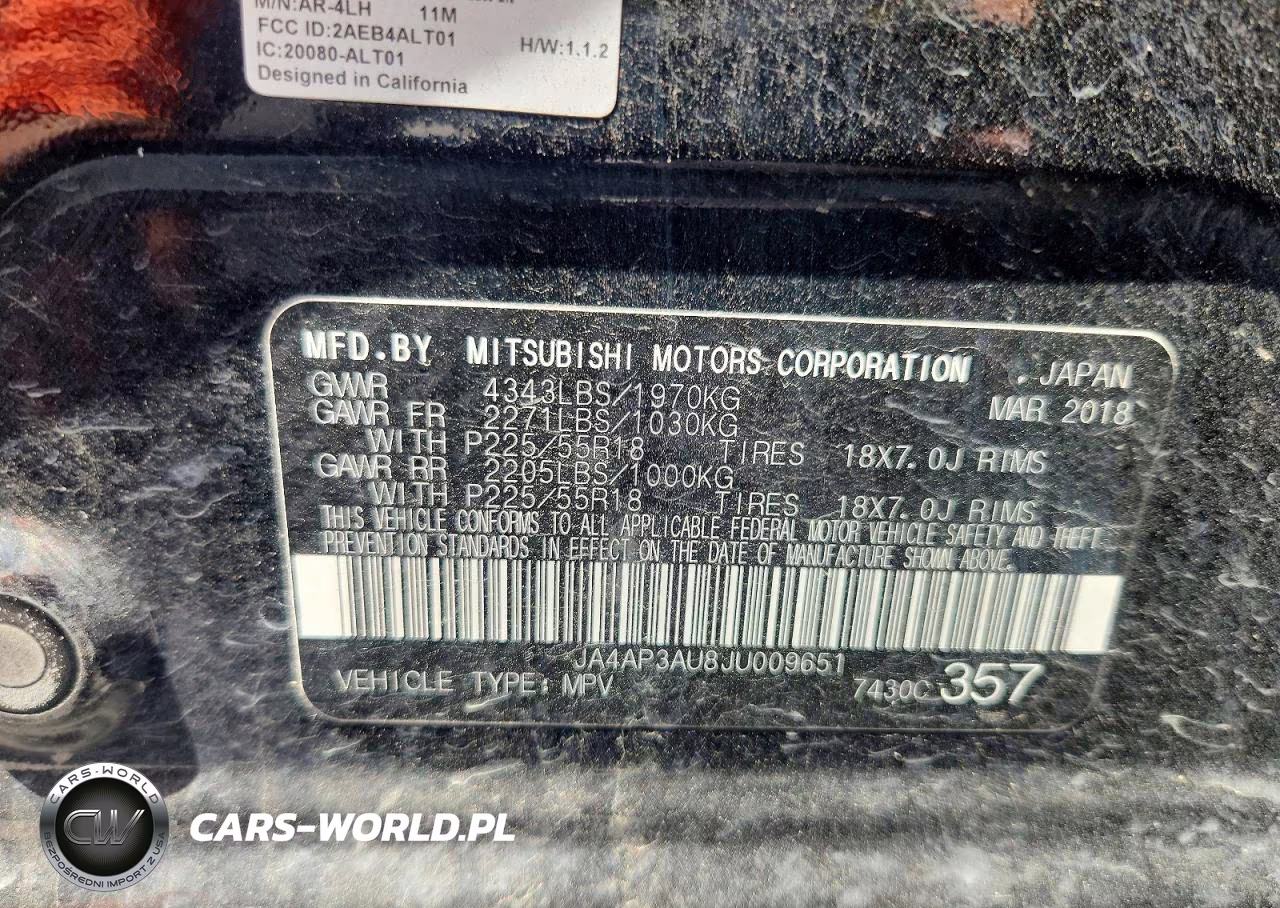 2018 Mitsubishi Outlander Sport Es VIN:JA4AP3AU8JU009651 - 13