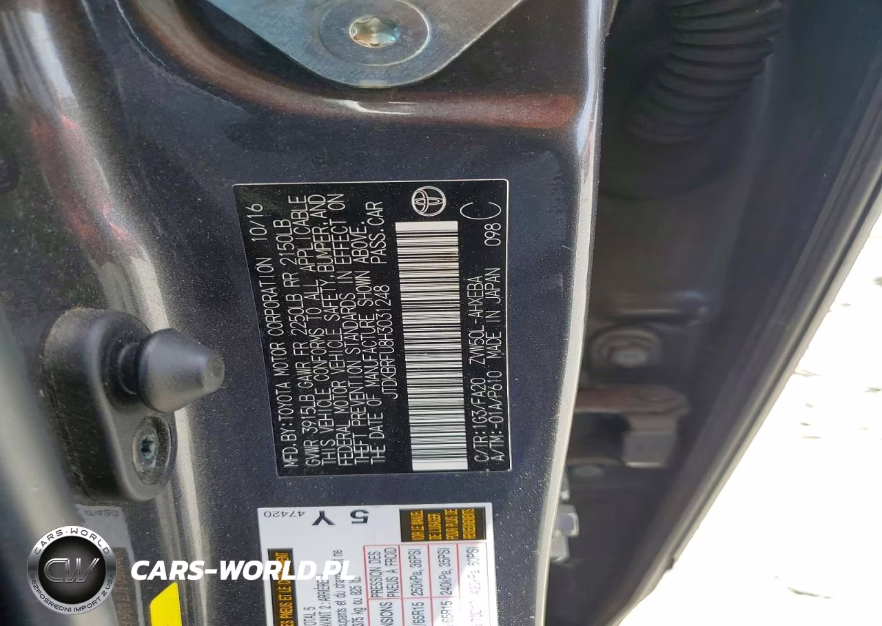 2017 Toyota Prius Two VIN:JTDKBRFU8H3031248 - 14