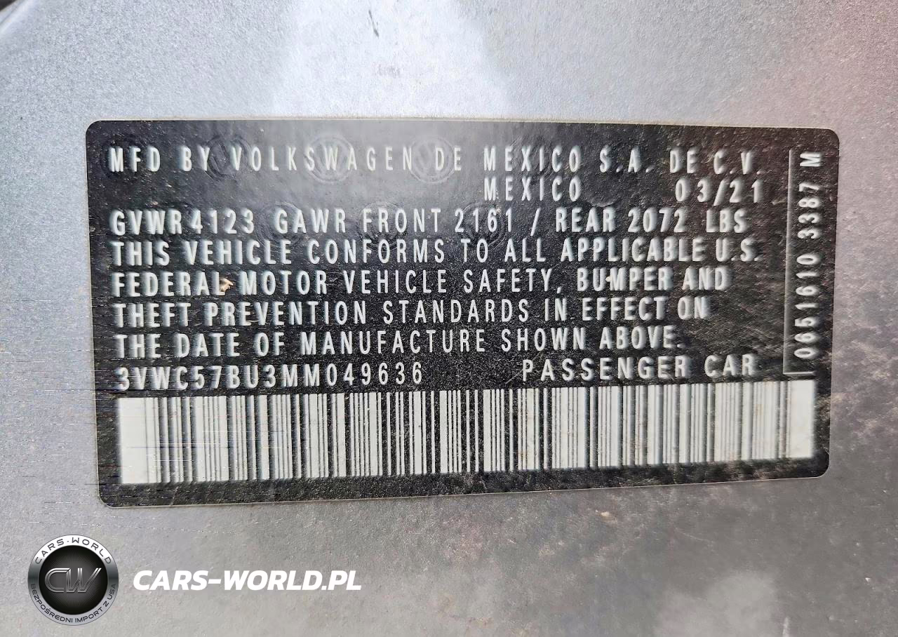 2021 Volkswagen Jetta S VIN:3VWC57BU3MM049636 - 12