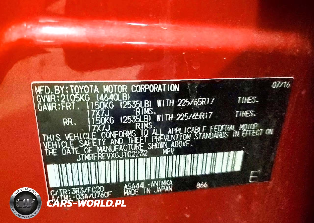 2016 Toyota Rav4 Xle VIN:JTMRFREVXGJ102232 - 13