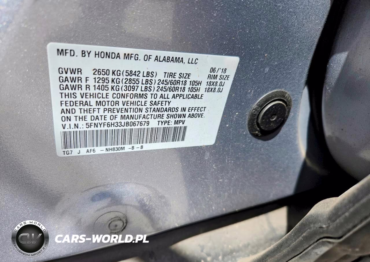 2018 Honda Pilot Ex VIN:5FNYF6H33JB067679 - 12