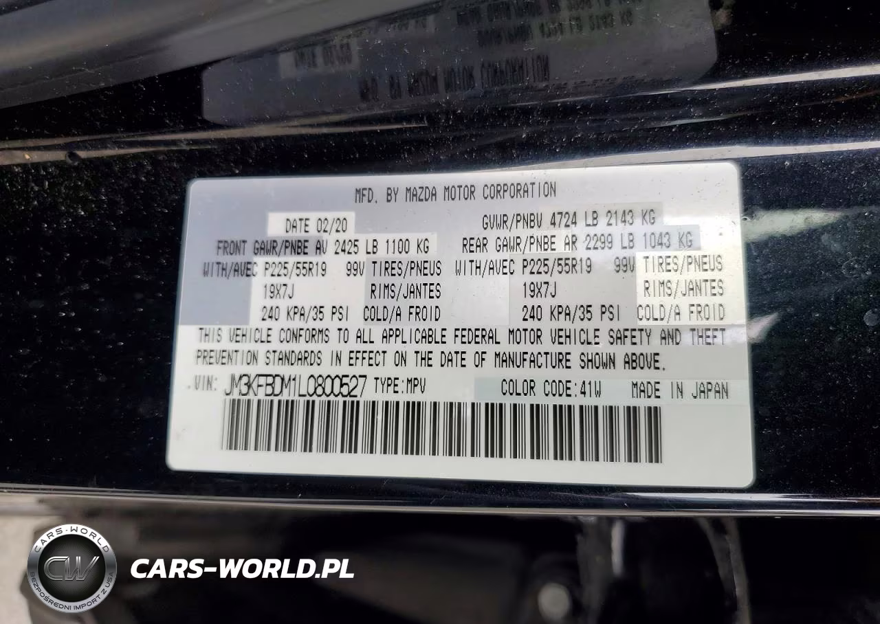 2020 Mazda Cx-5 Grand Touring VIN:JM3KFBDM1L0800527 - 12