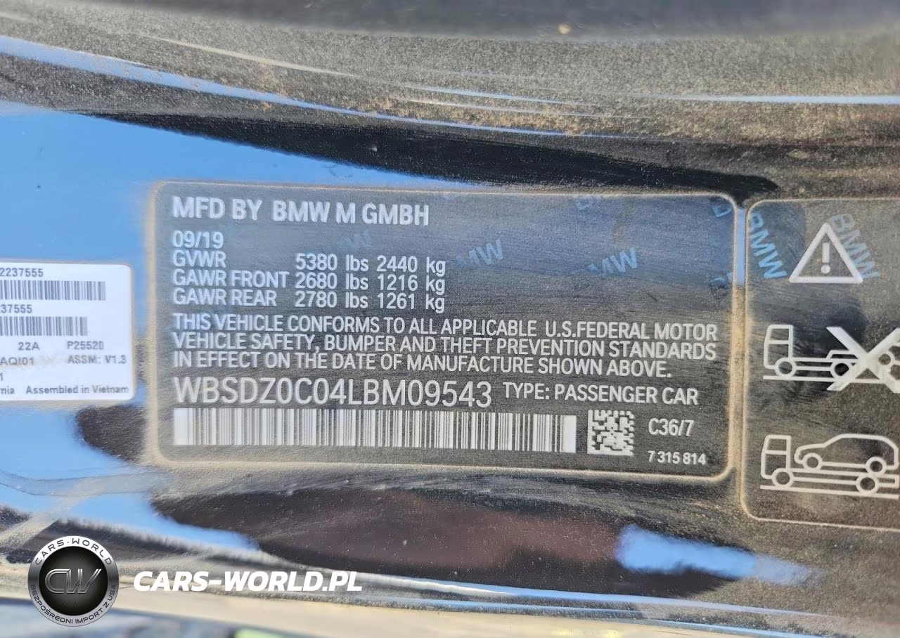 2020 BMW M8 VIN:WBSDZ0C04LBM09543 - 12