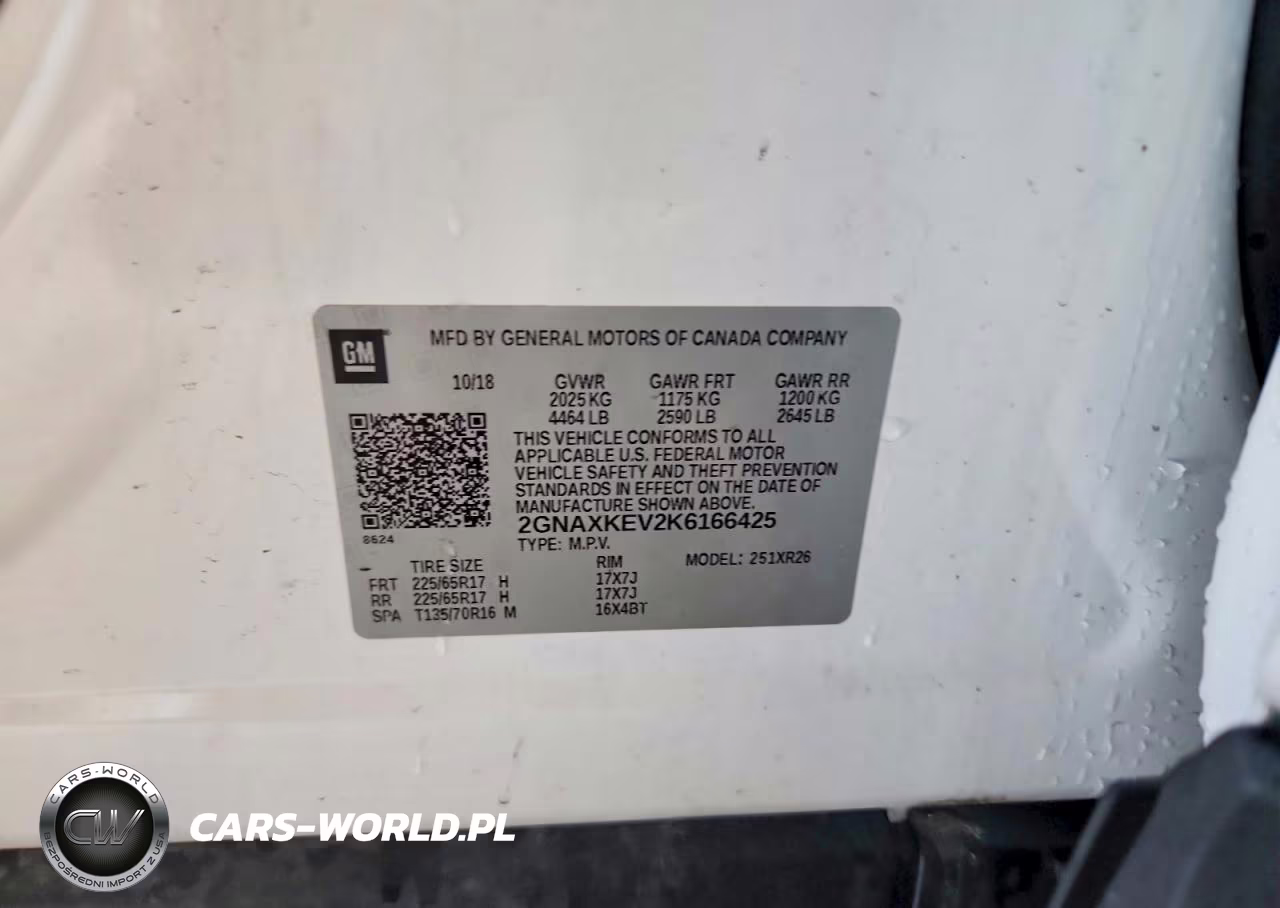 2019 Chevrolet Equinox Lt VIN:2GNAXKEV2K6166425 - 12