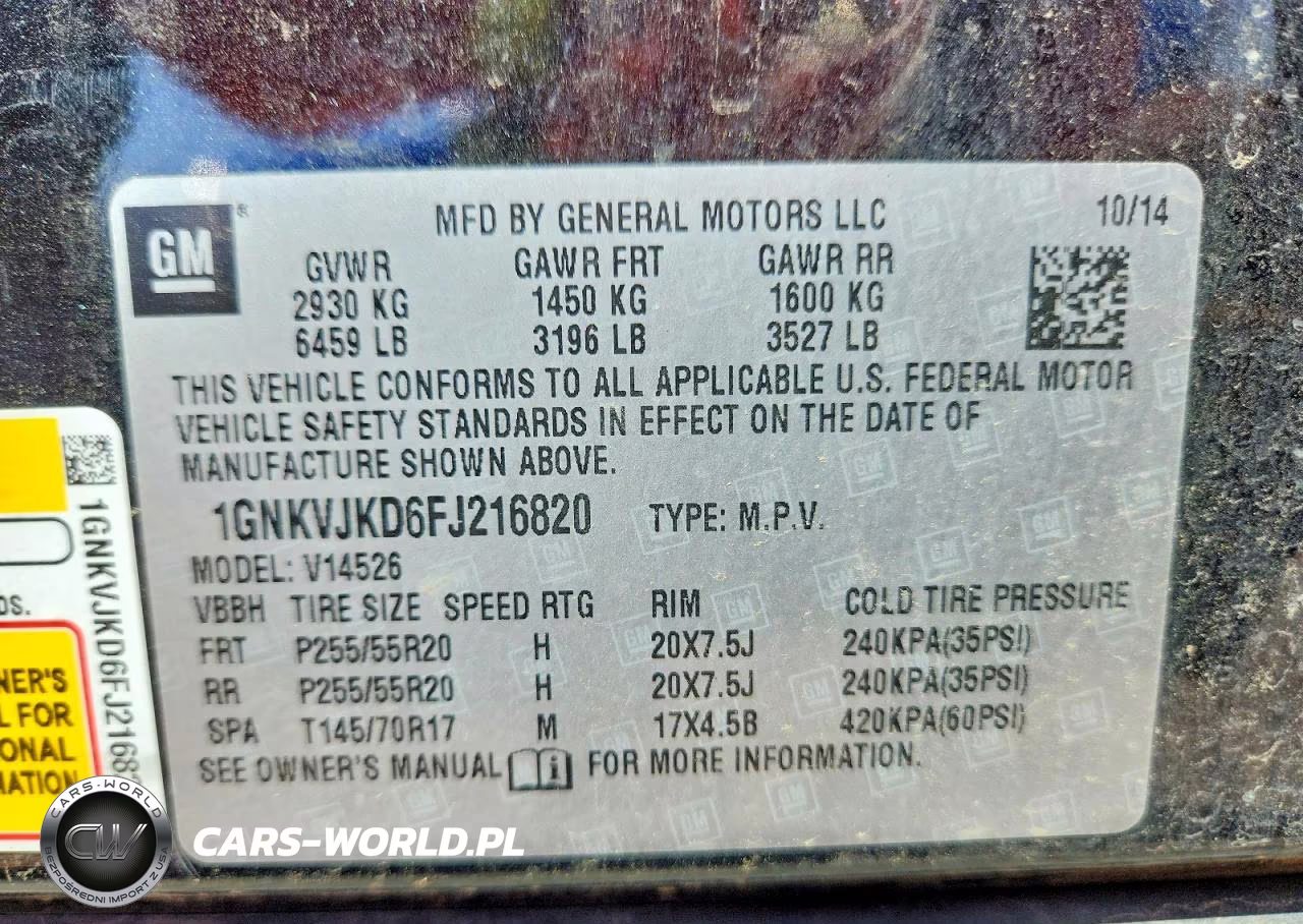 2015 Chevrolet Traverse Ltz VIN:1GNKVJKD6FJ216820 - 13