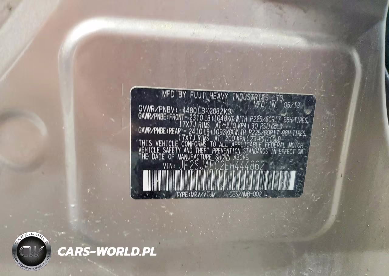 2014 Subaru Forester Touring VIN:JF2SJAEC2EH444862 - 13