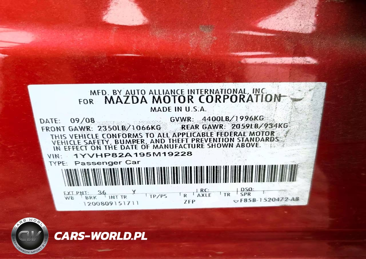 2009 Mazda 6 I VIN:1YVHP82A195M19228 - 13
