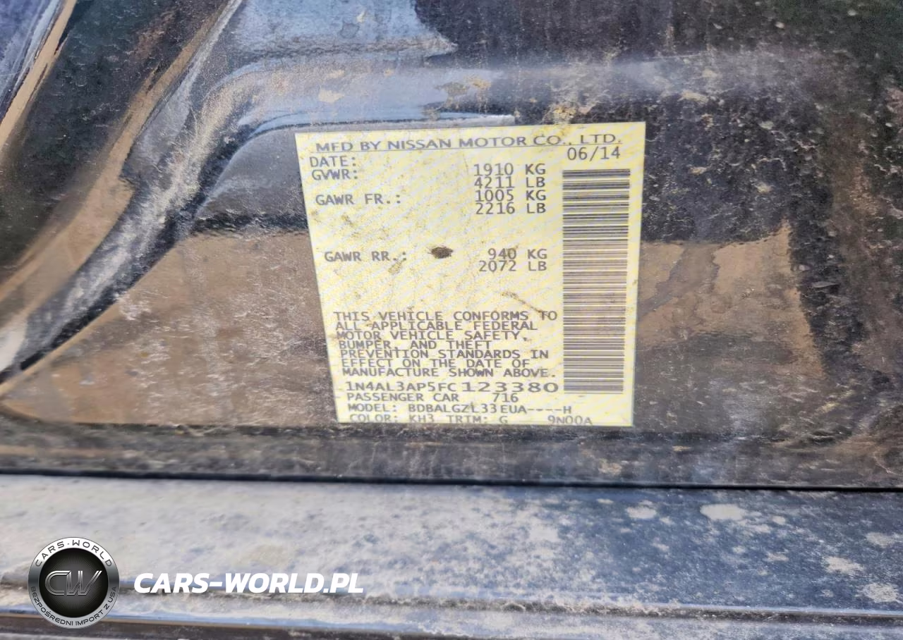 2015 Nissan Altima 2.5 S VIN:1N4AL3AP5FC123380 - 13
