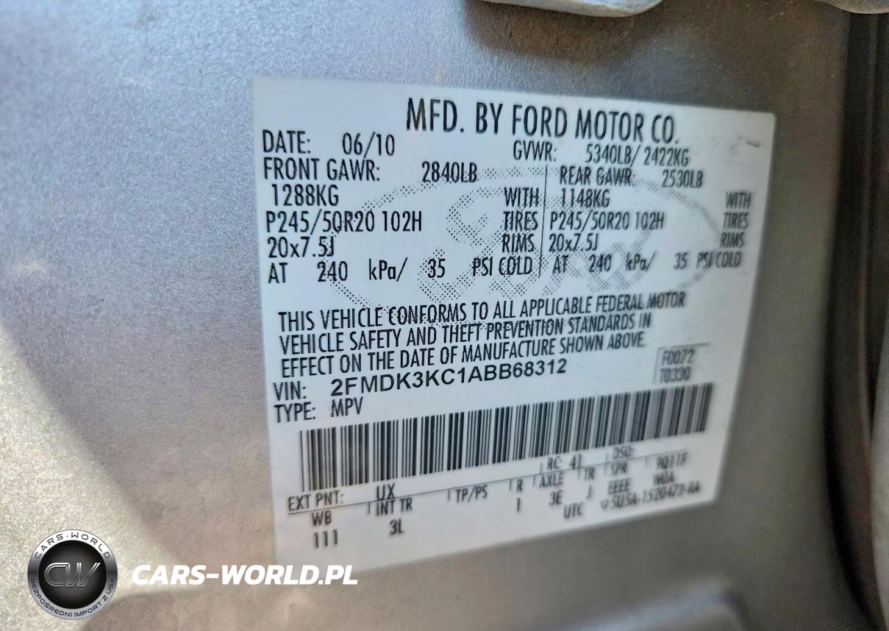 2010 Ford Edge Limited VIN:2FMDK3KC1ABB68312 - 13