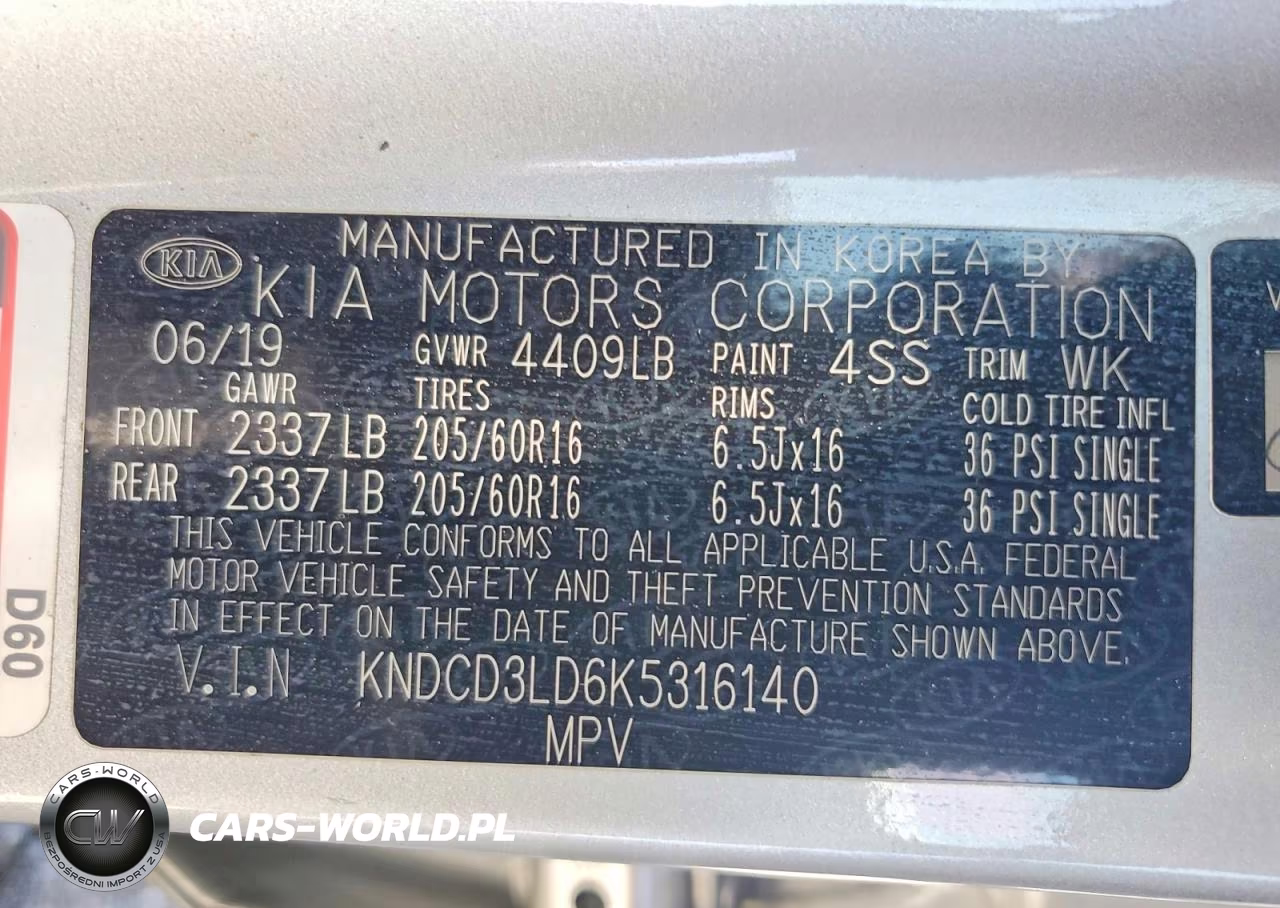 2019 Kia Niro Ex VIN:KNDCD3LD6K5316140 - 14
