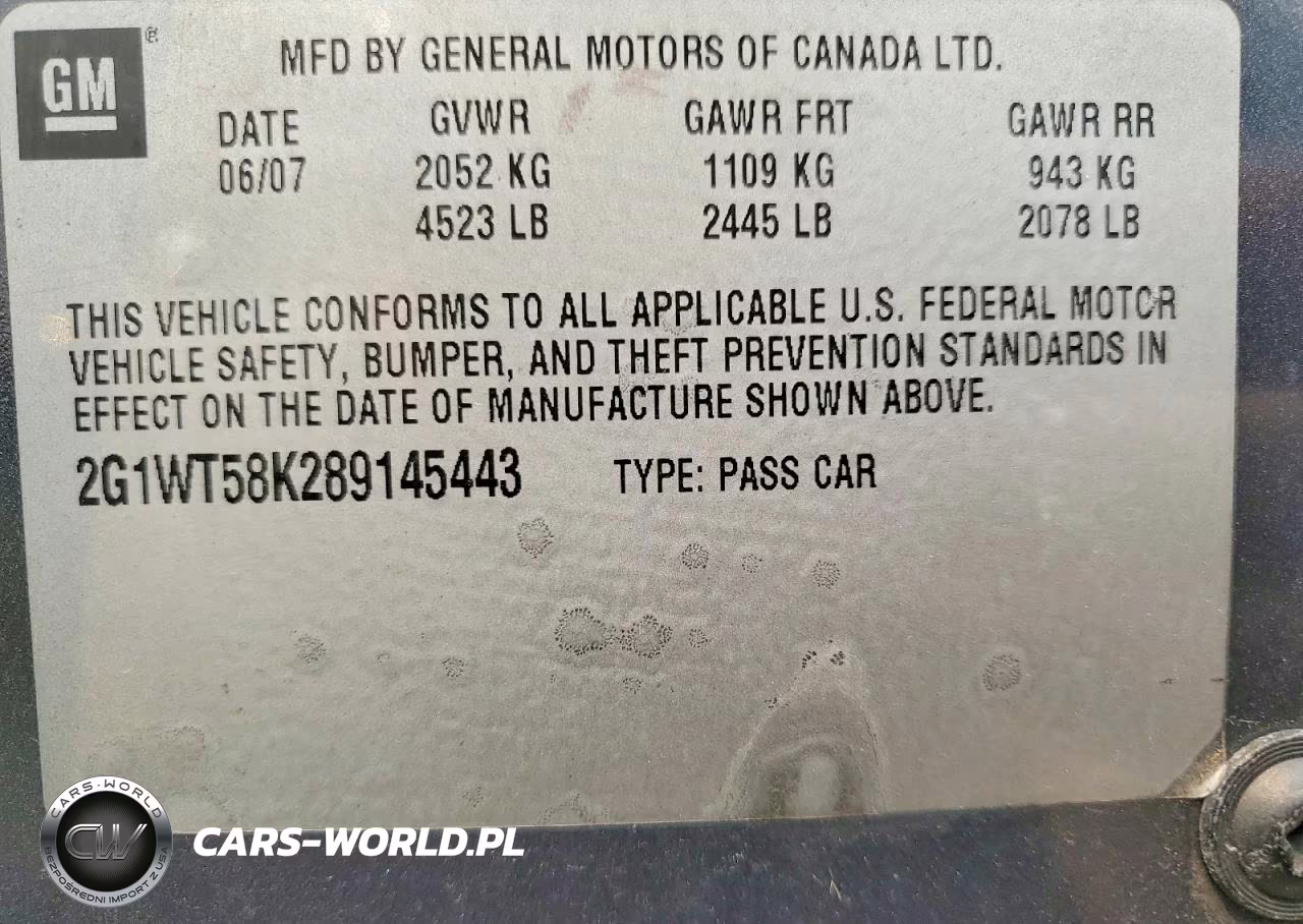 2008 Chevrolet Impala Lt VIN:2G1WT58K289145443 - 12