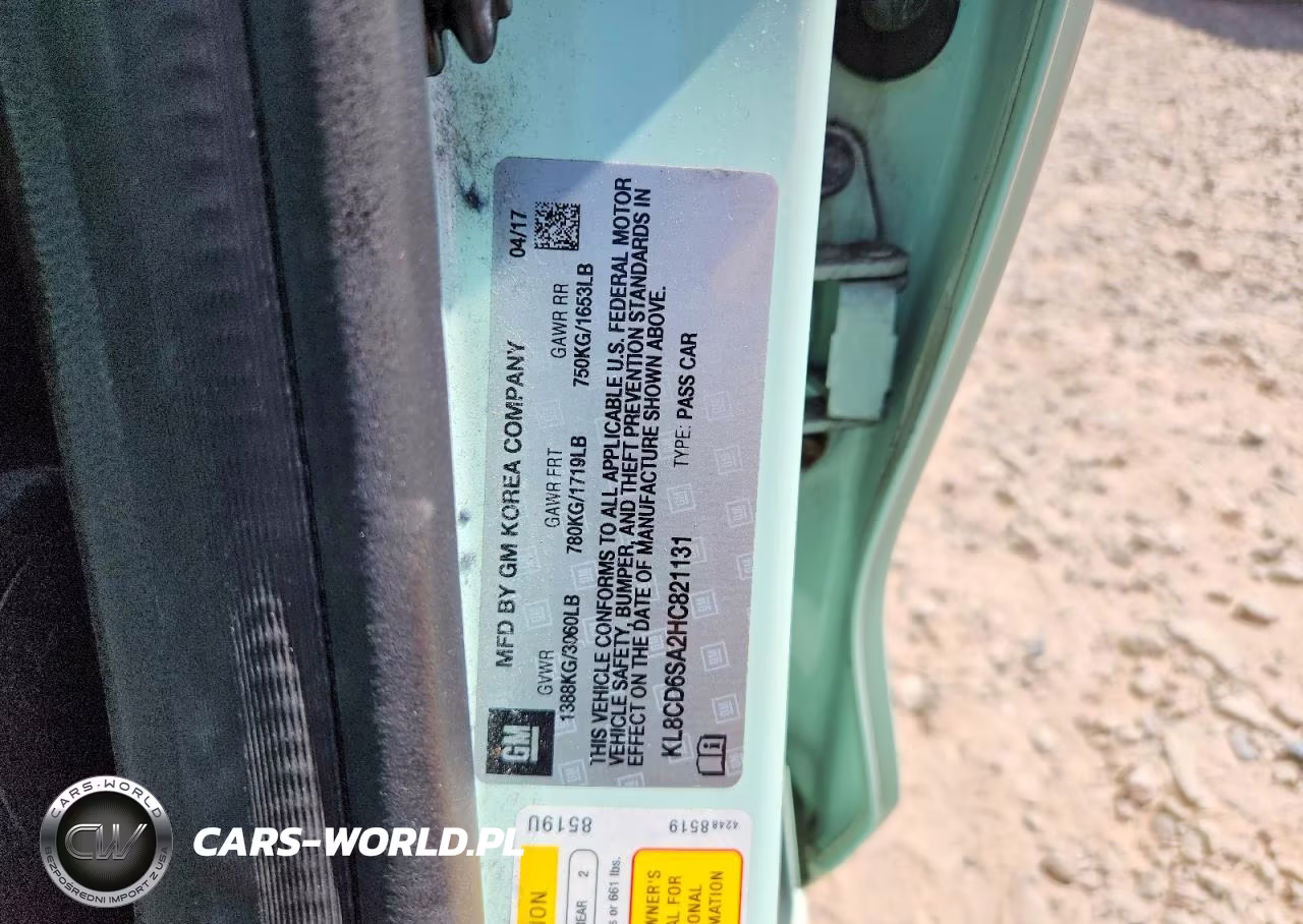 2017 Chevrolet Spark 1Lt VIN:KL8CD6SA2HC821131 - 12
