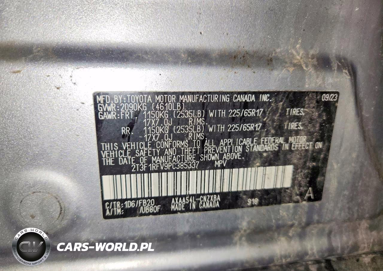 2023 Toyota Rav4 Le VIN:2T3F1RFV9PC385337 - 13