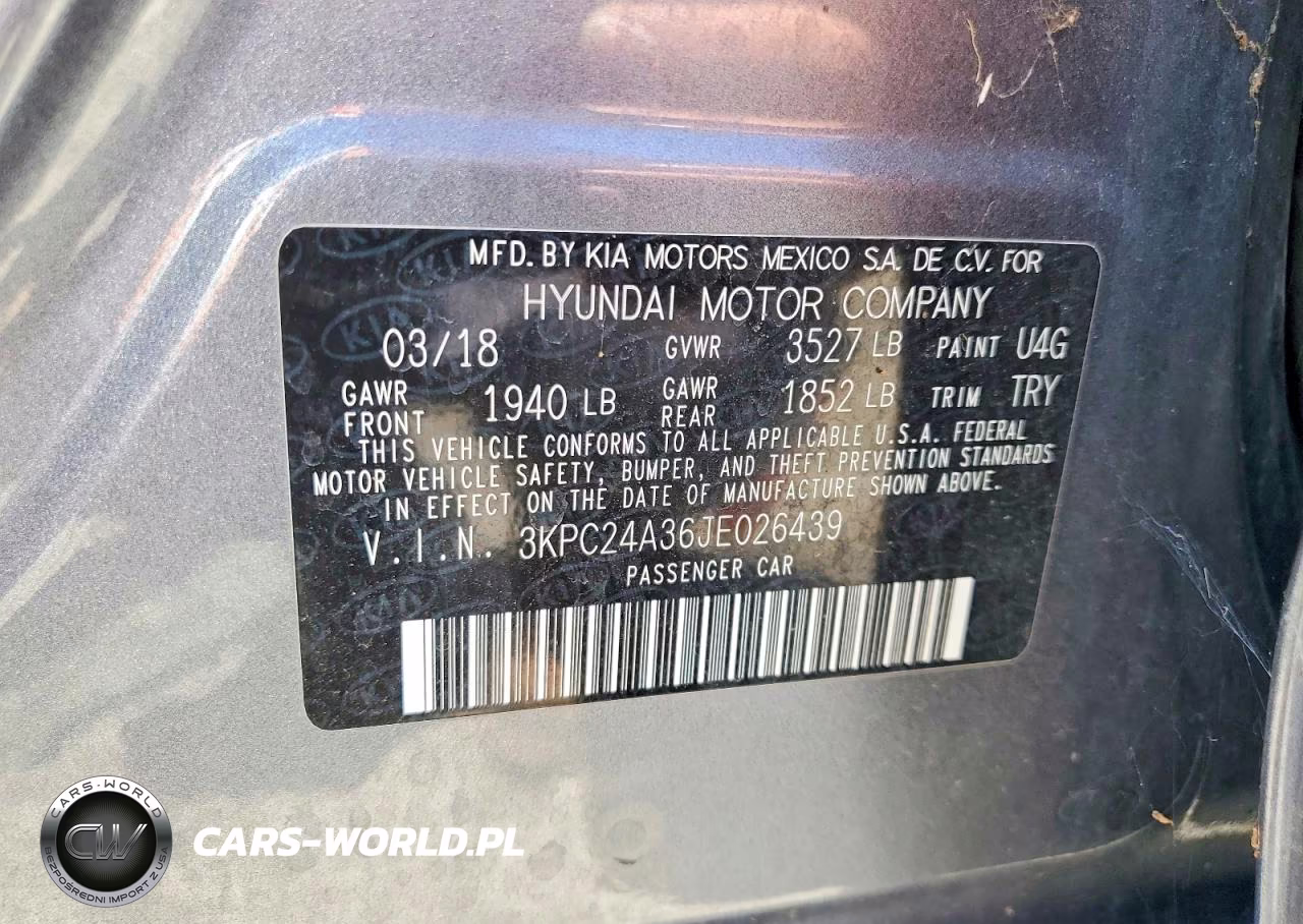 2018 Hyundai Accent Se VIN:3KPC24A36JE026439 - 12