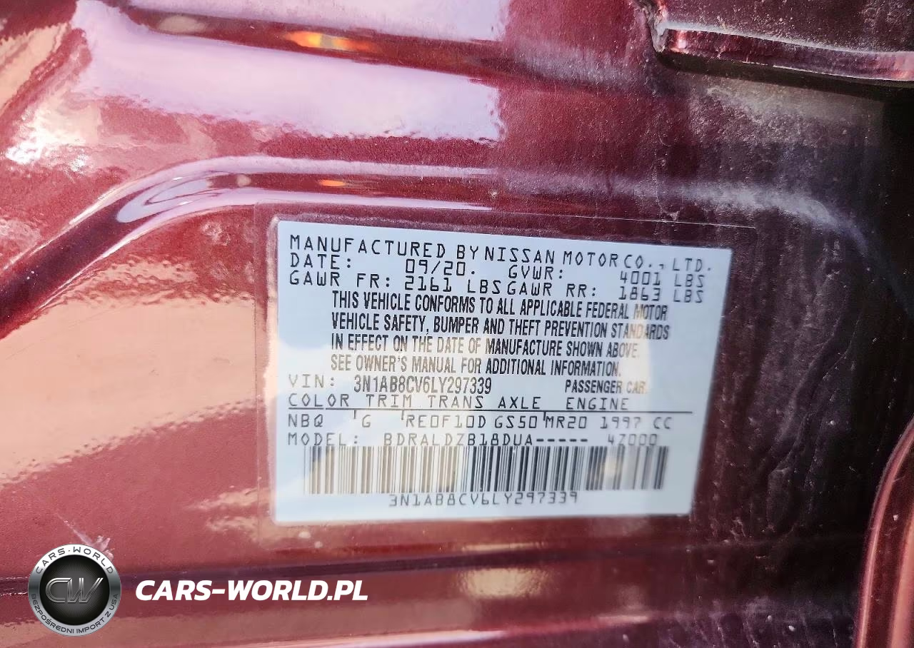 2020 Nissan Sentra Sv VIN:3N1AB8CV6LY297339 - 12