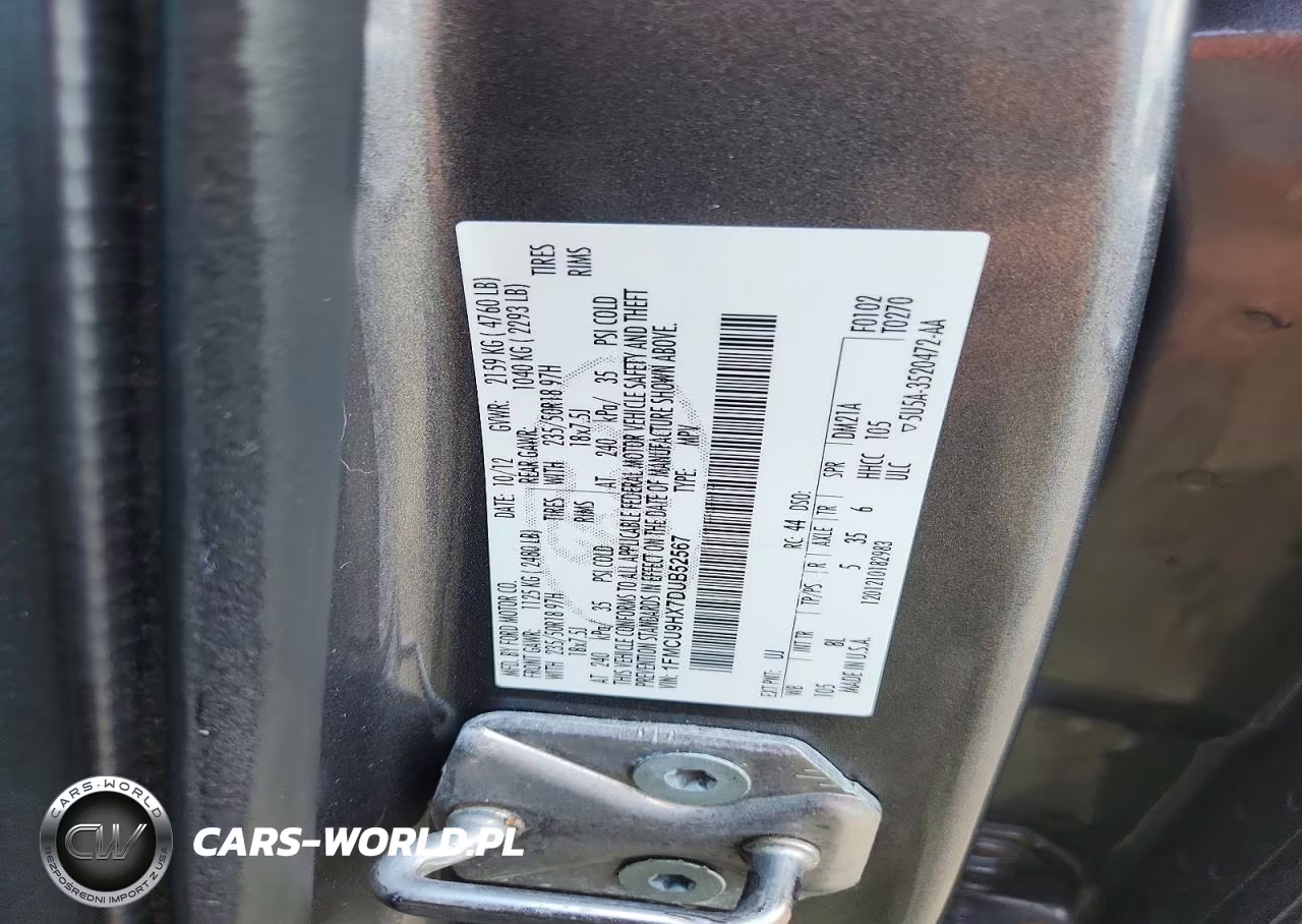 2013 Ford Escape Sel VIN:1FMCU9HX7DUB52567 - 13