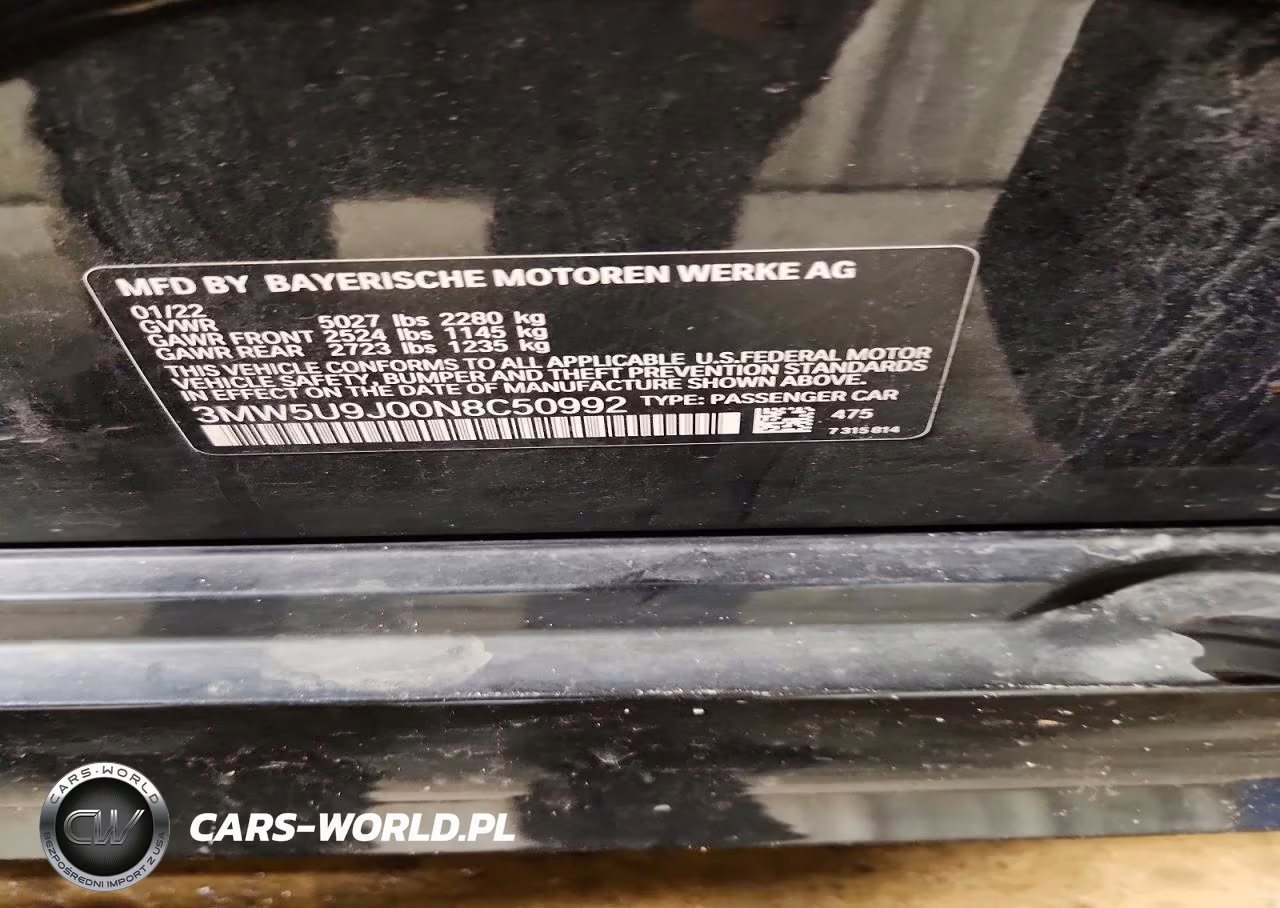 2022 BMW M340Xi VIN:3MW5U9J00N8C50992 - 13