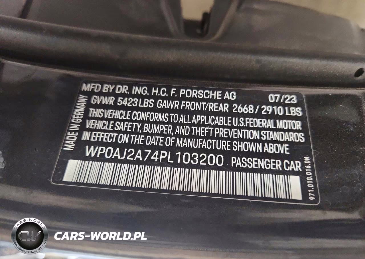 2023 Porsche Panamera Base VIN:WP0AJ2A74PL103200 - 13